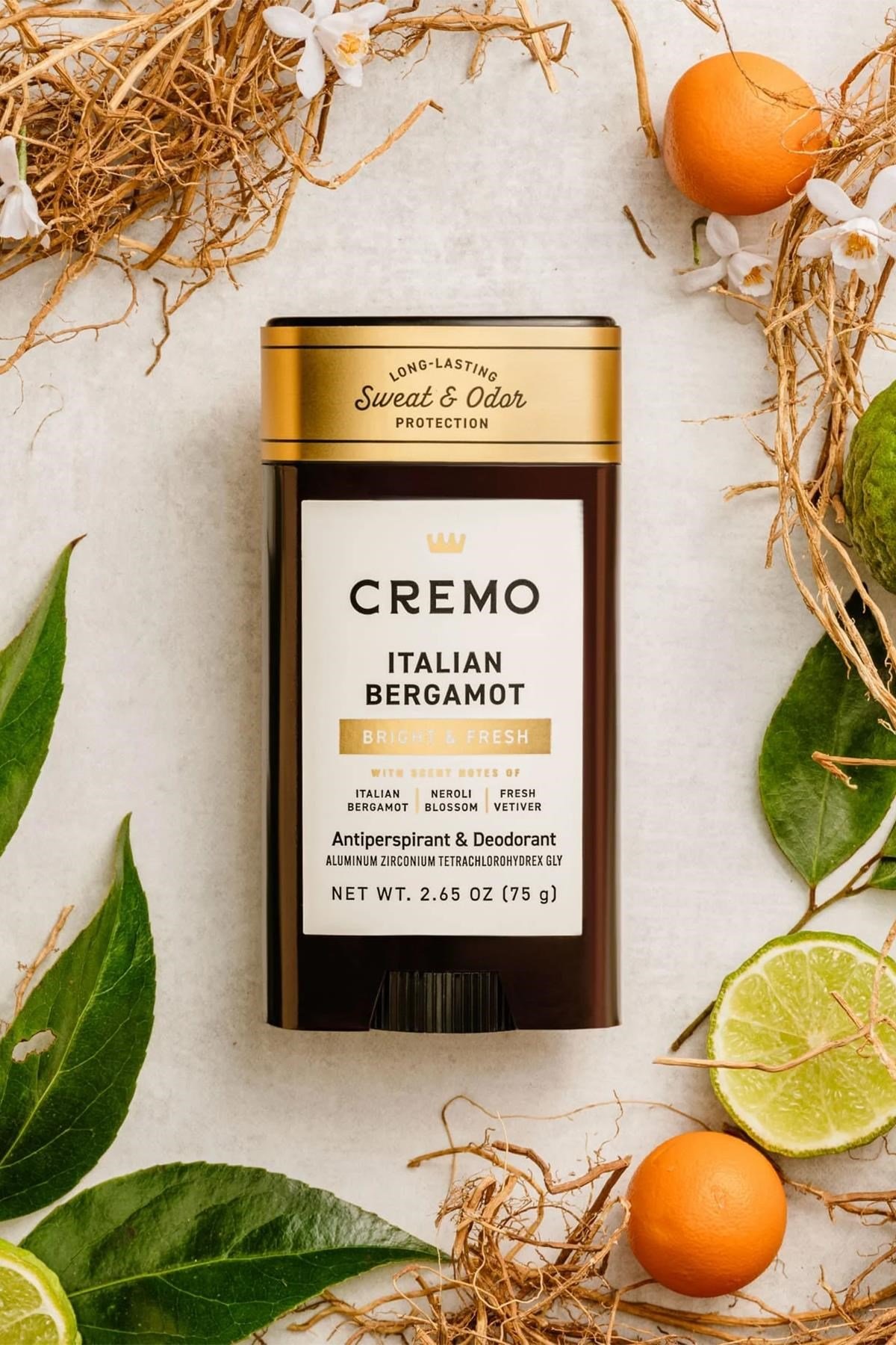 Cremo Italian Bergamot Antiperspirant Stick Deodorant 75GR