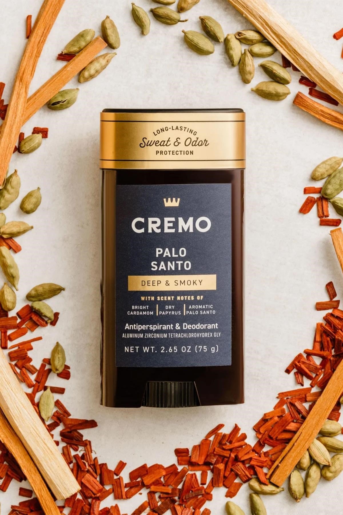 Cremo Palo Santo Antiperspirant Stick Deodorant 75GR
