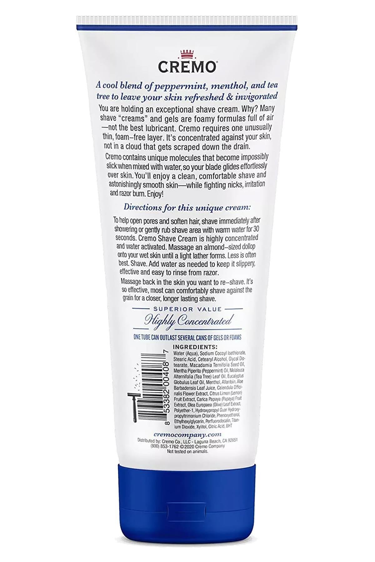 Cremo Refreshing Mint Serinletici Tıraş Kremi 177ML