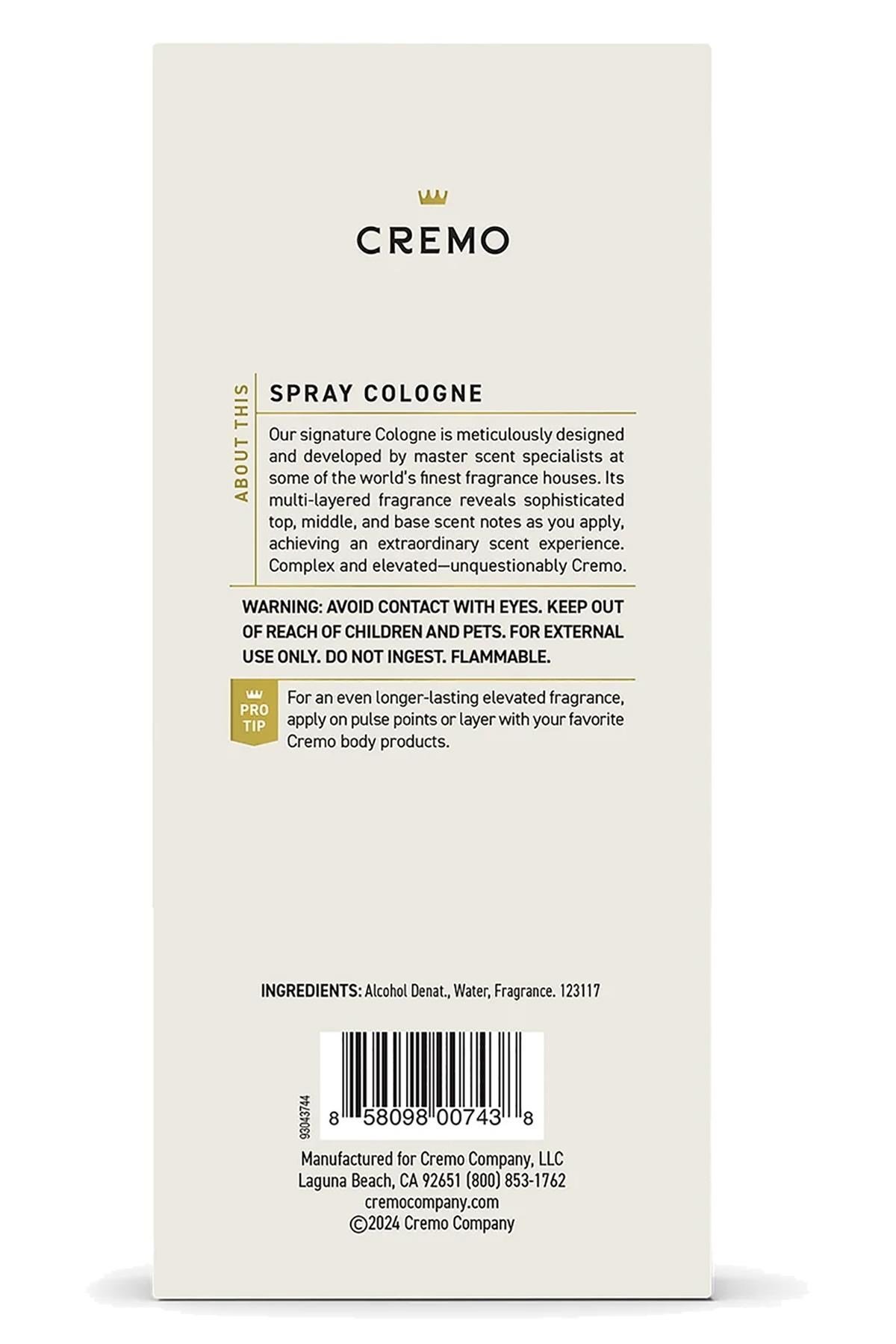 Cremo Spice & Black Vanilla Erkek Parfümü 100ML