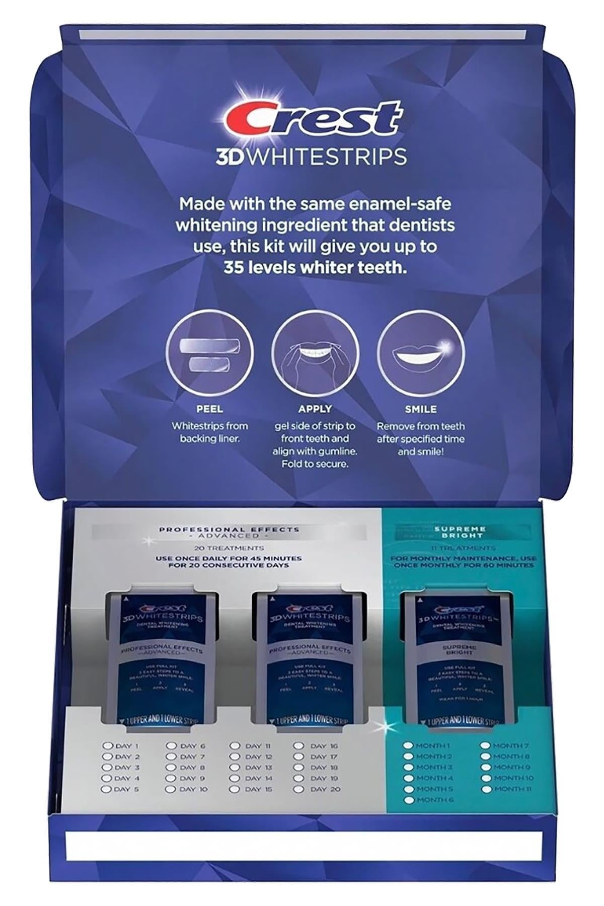 Crest 3D Whitestrips Level 20 + Level 15 Set