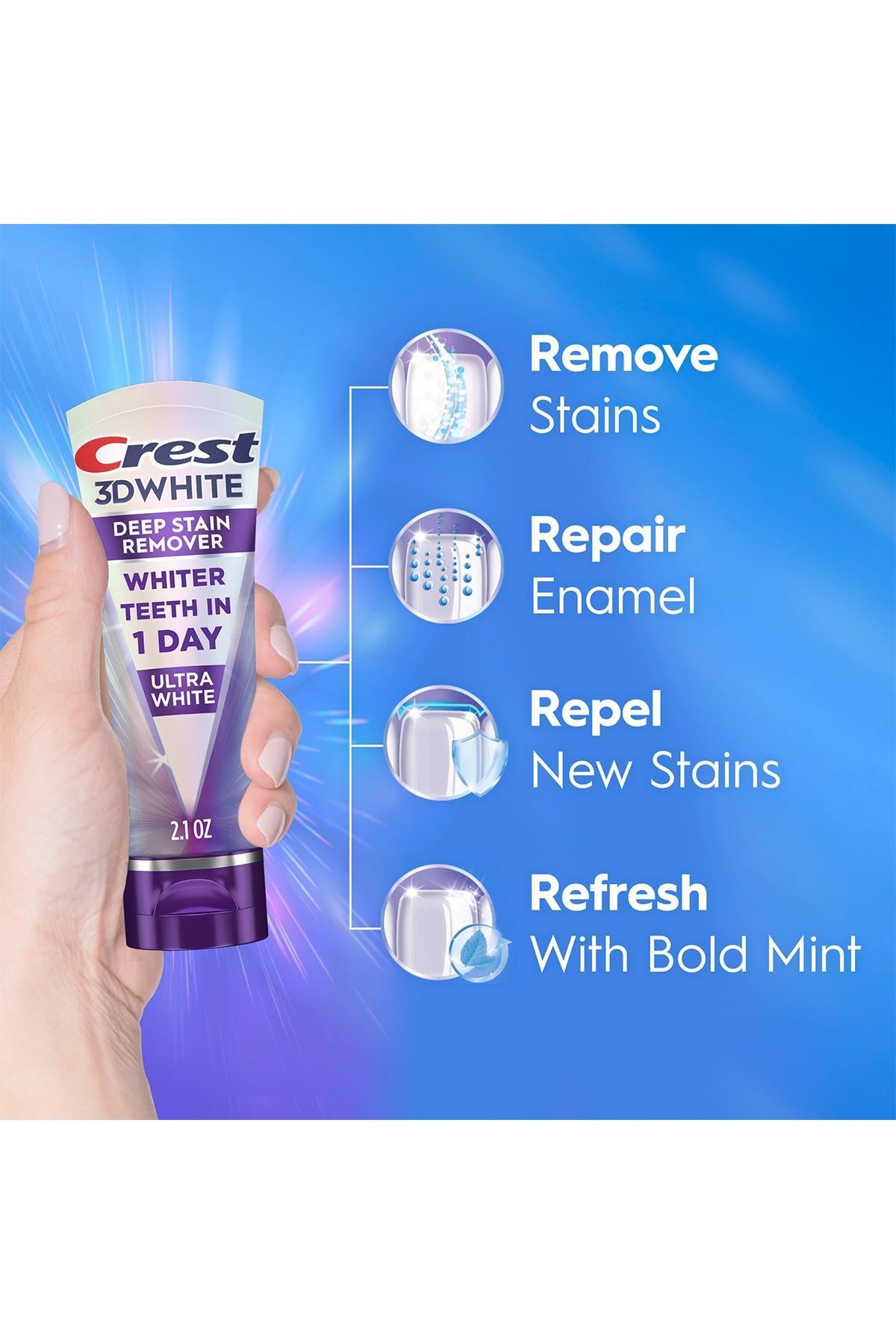 Crest 3DWhite Brilliance Deep Stain Remover Ultra White Diş Macunu 59GR