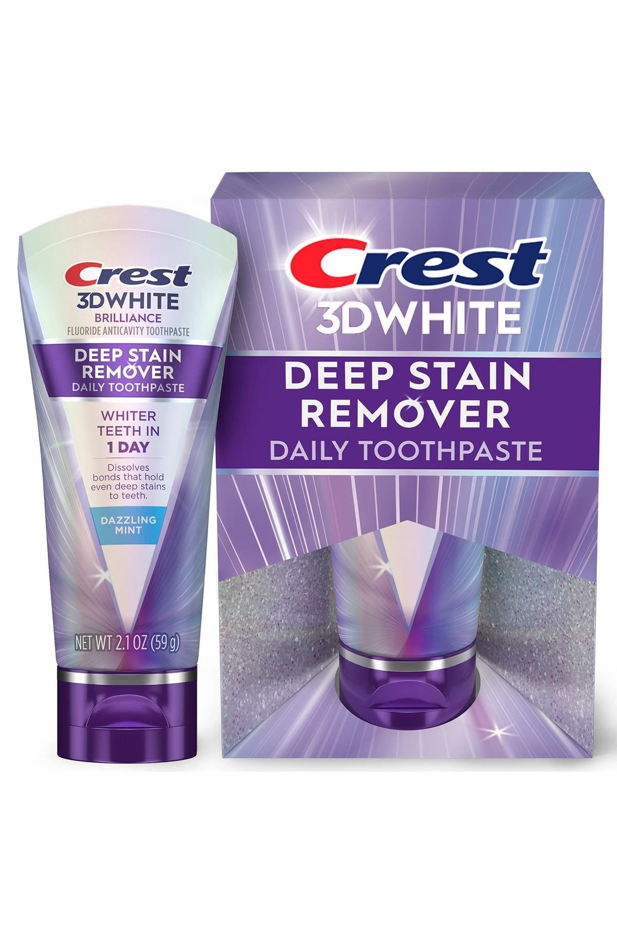 Crest 3DWhite Brilliance Deep Stain Remover Dazzling Mint Diş Macunu 59GR