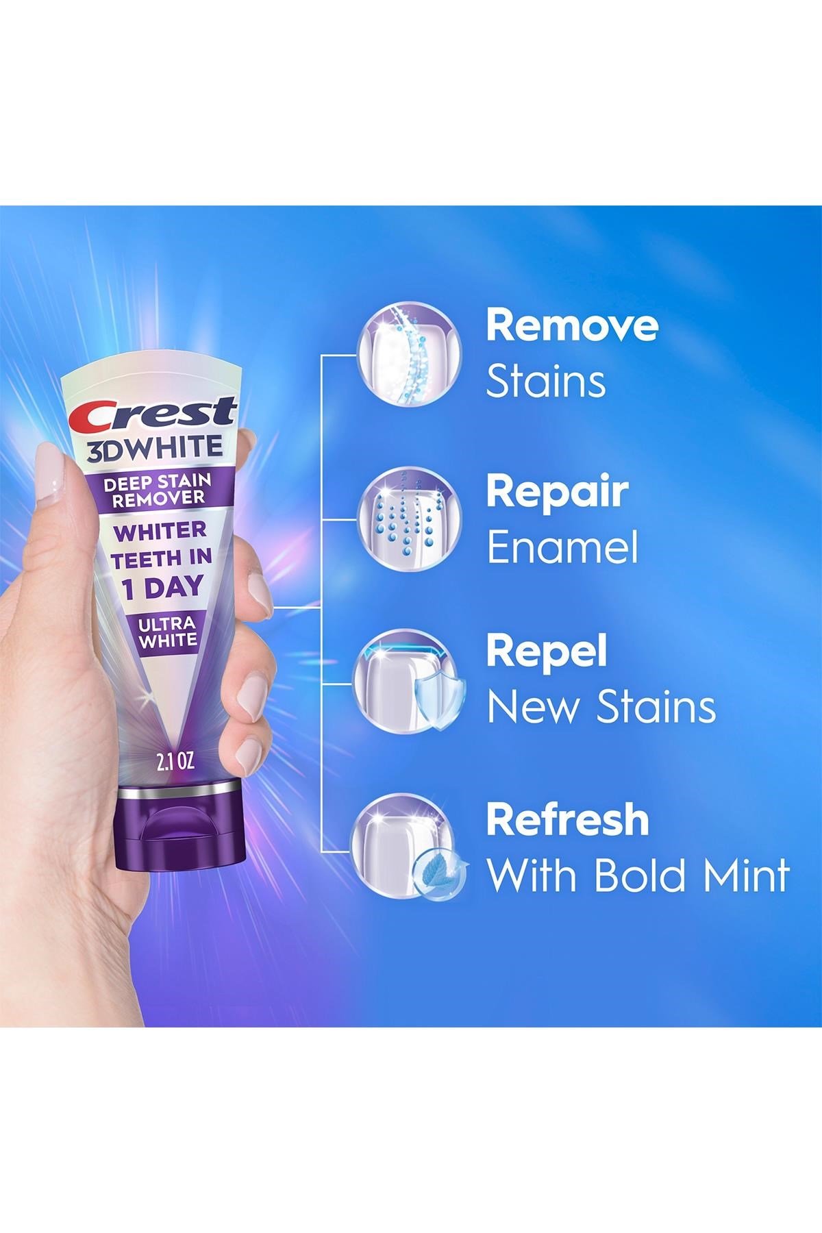 Crest 3DWhite Brilliance Deep Stain Remover Ultra White Diş Macunu 59GR