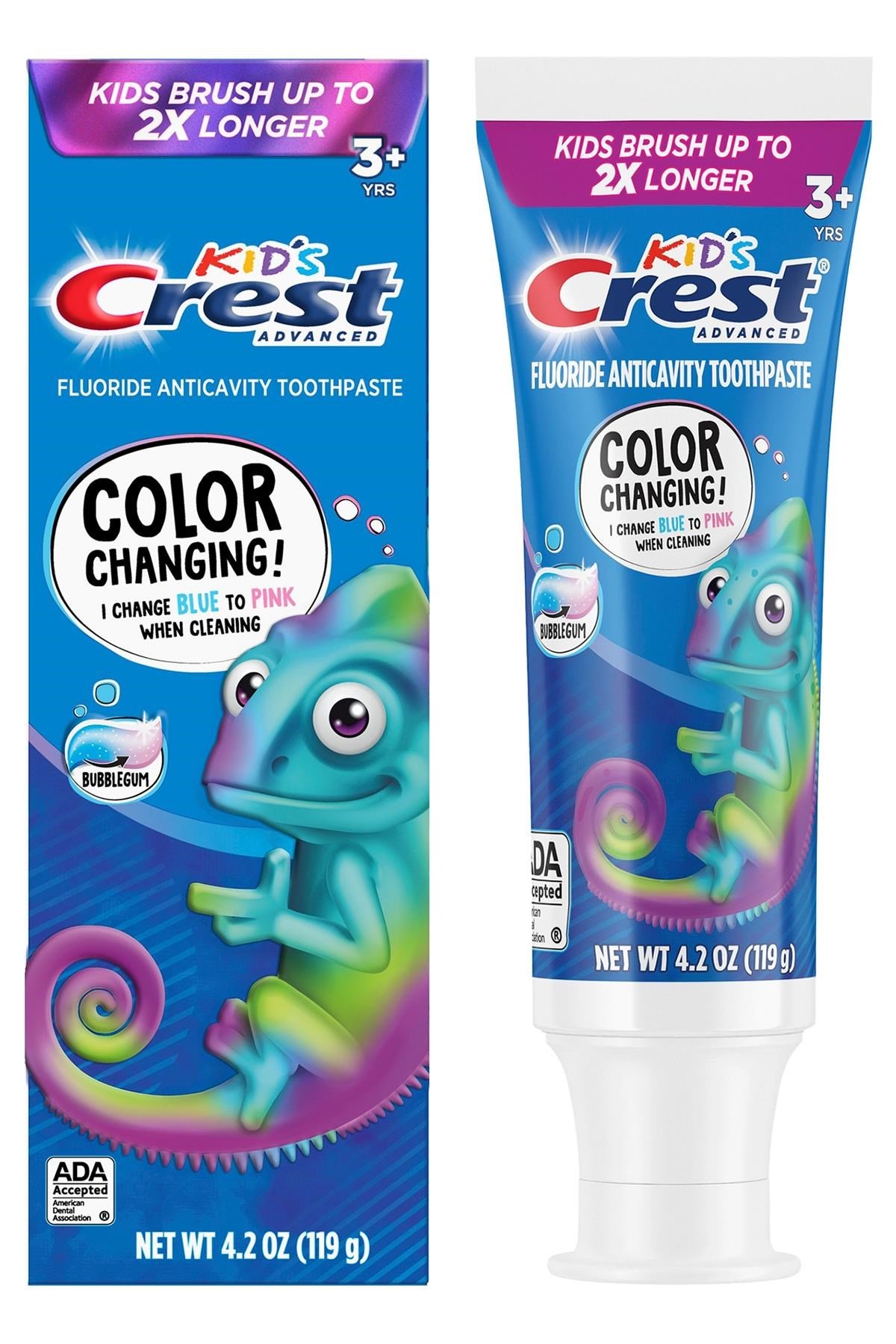 Crest Kids Advanced Renk Değiştiren Sakız Aromalı Çocuk Diş Macunu 119GR