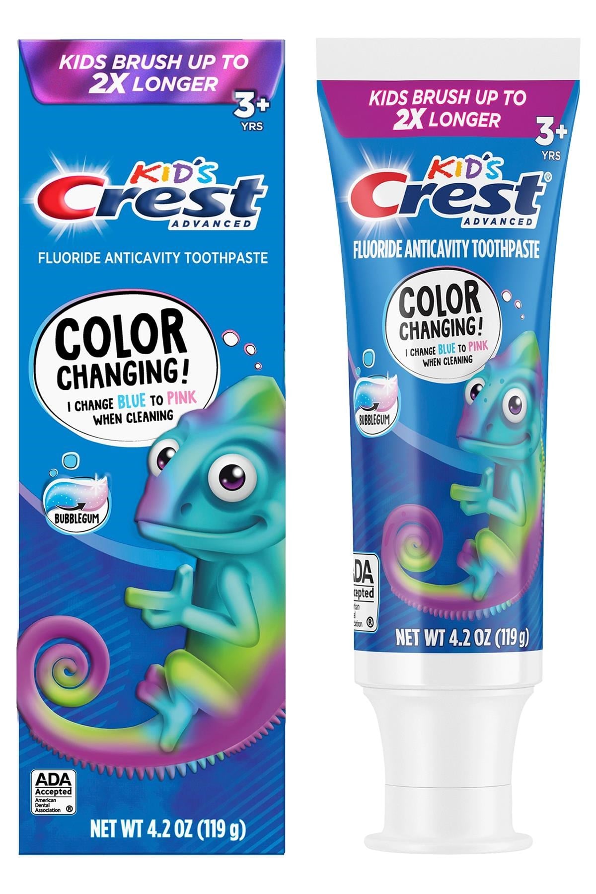 Crest Kids Advanced Renk Değiştiren Sakız Aromalı Çocuk Diş Macunu 119GR