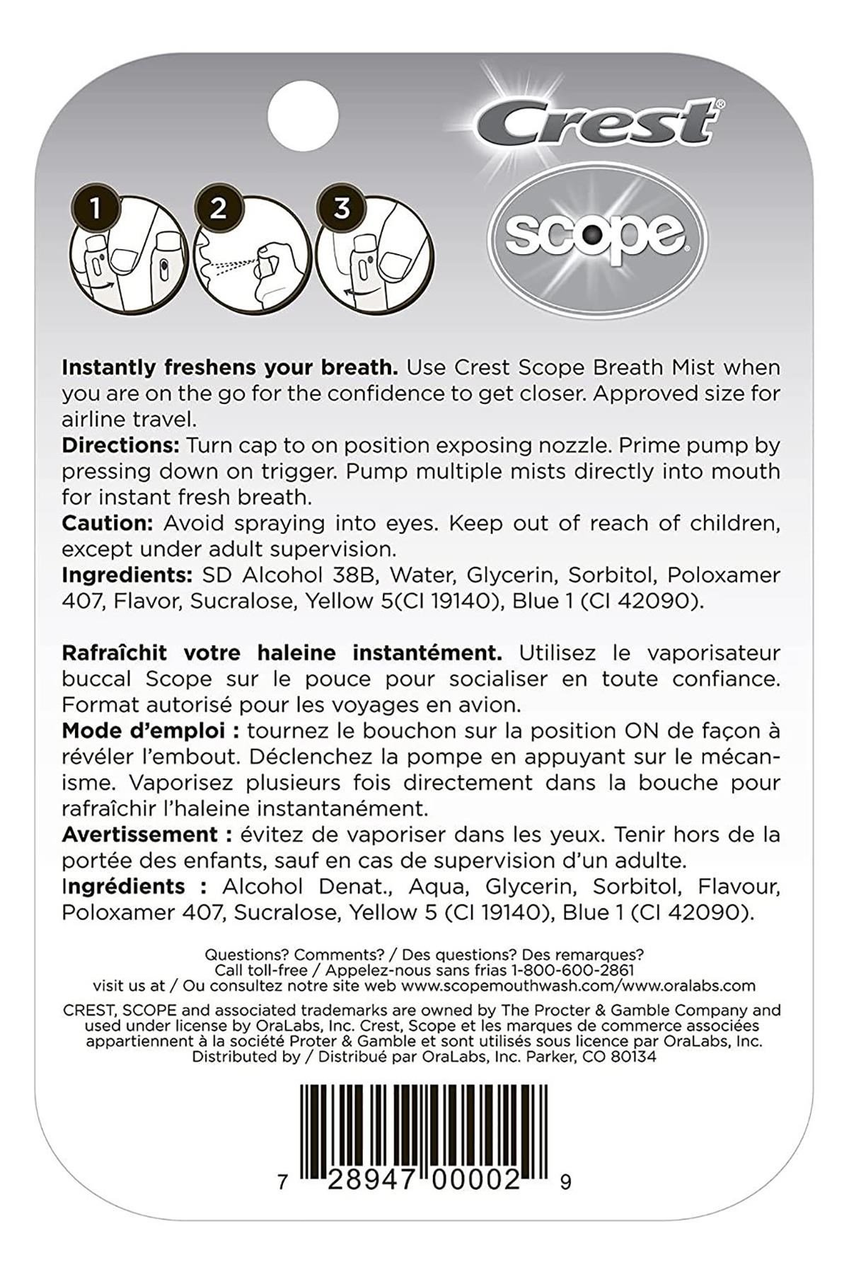 Crest Scope Ağız Bakım Spreyi 2x7ML