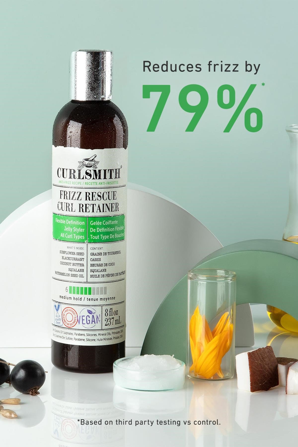 Curlsmith Elektriklenme Karşıtı Esnek Tutuş Saç Jölesi 237ML