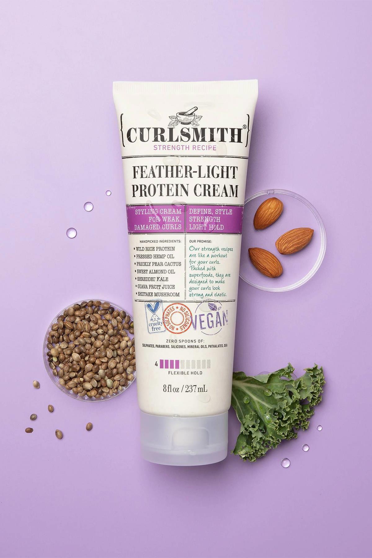 Curlsmith Feather-Light Proteinli Şekillendirici Saç Kremi 237ML