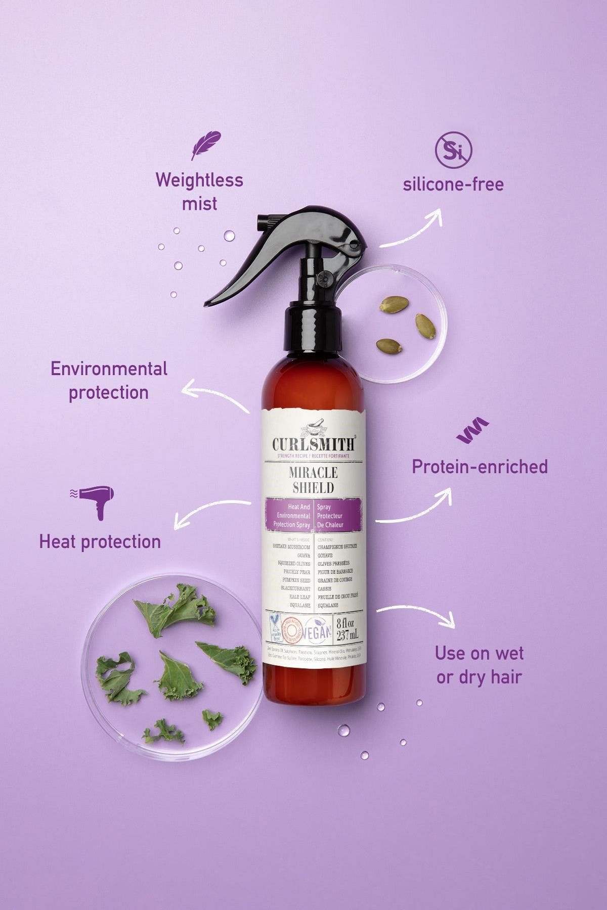 Curlsmith Isıya ve Çevresel Etkenlere Karşı Koruyucu Saç Spreyi 237ML