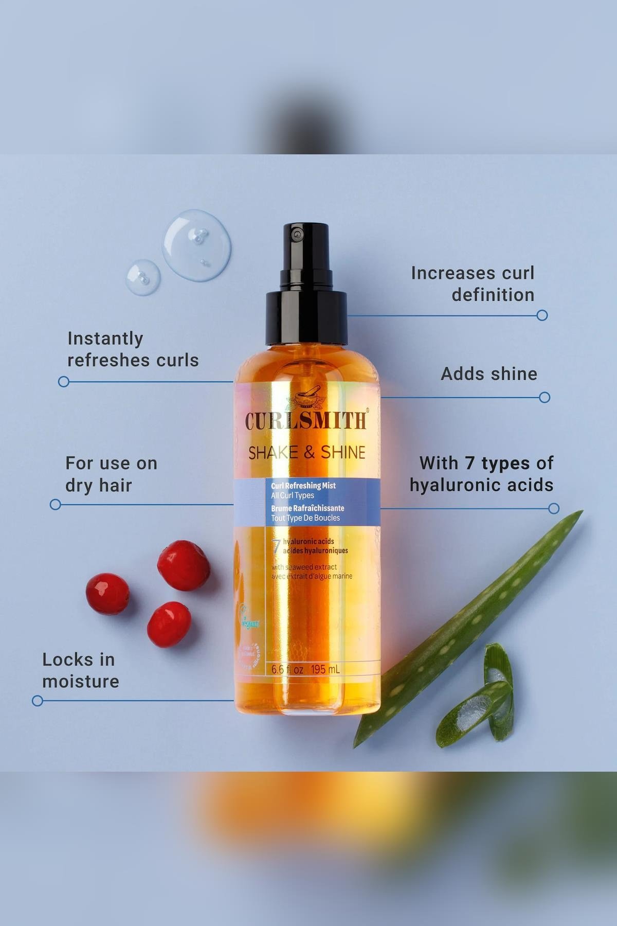 Curlsmith Shake & Shine Bukle Canlandırıcı Saç Spreyi 195ML