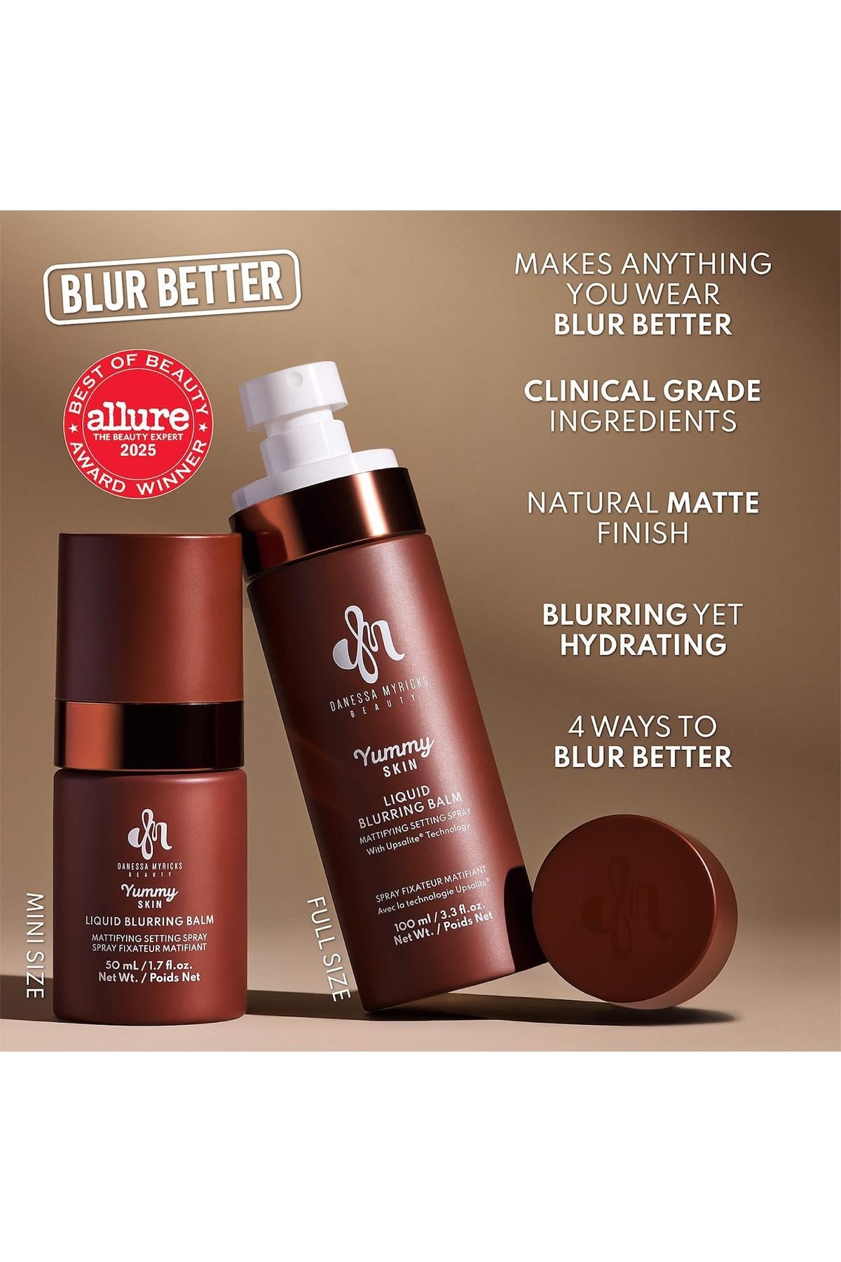 Danessa Myricks Beauty Yummy Skin Likit Blur Etkili Mat Makyaj Sabitleme Spreyi 50ML