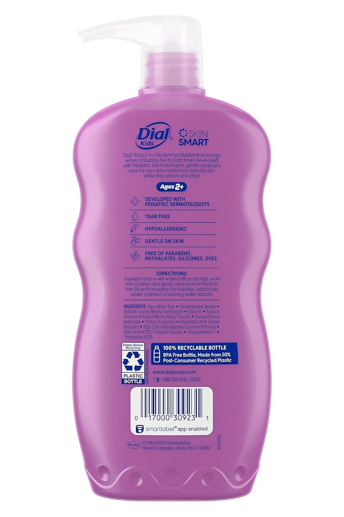 Dial Kids 3in1 Çocuklar İçin Lavanta Kokulu Şampuan + Duş Jeli + Banyo Köpüğü 709ML
