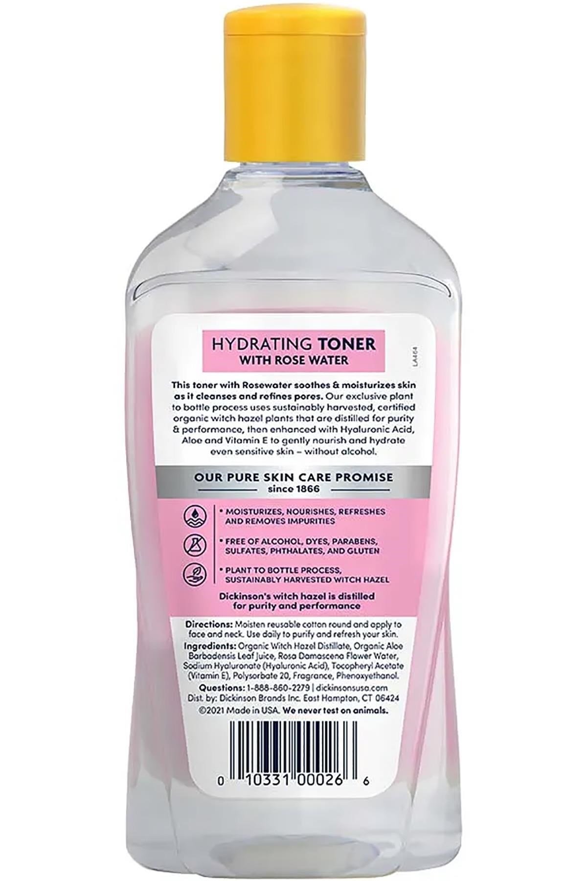 Dickinsons Witch Hazel Gül Suyu İçeren Nemlendirici Tonik 473ML