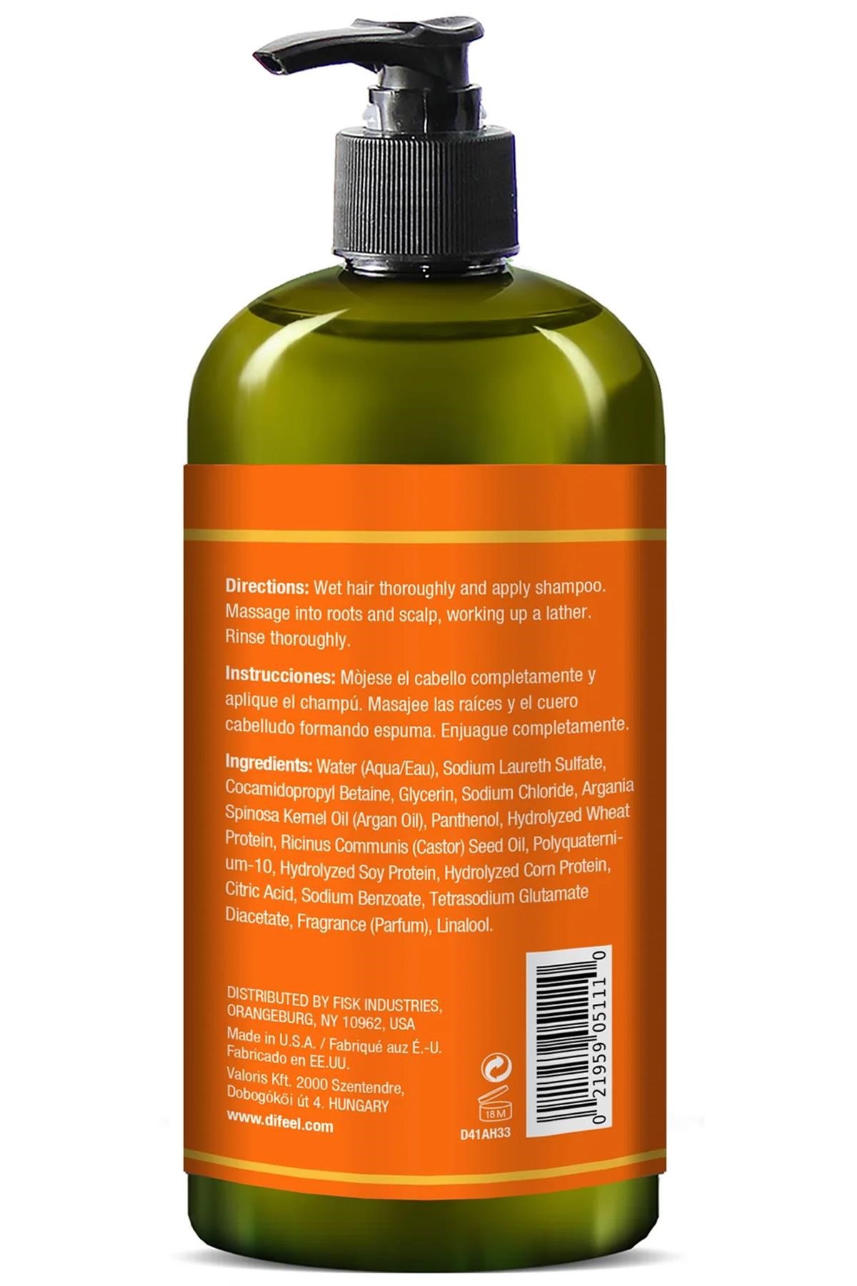 Difeel Argan Yağlı Nemlendirici Şampuan 1LT