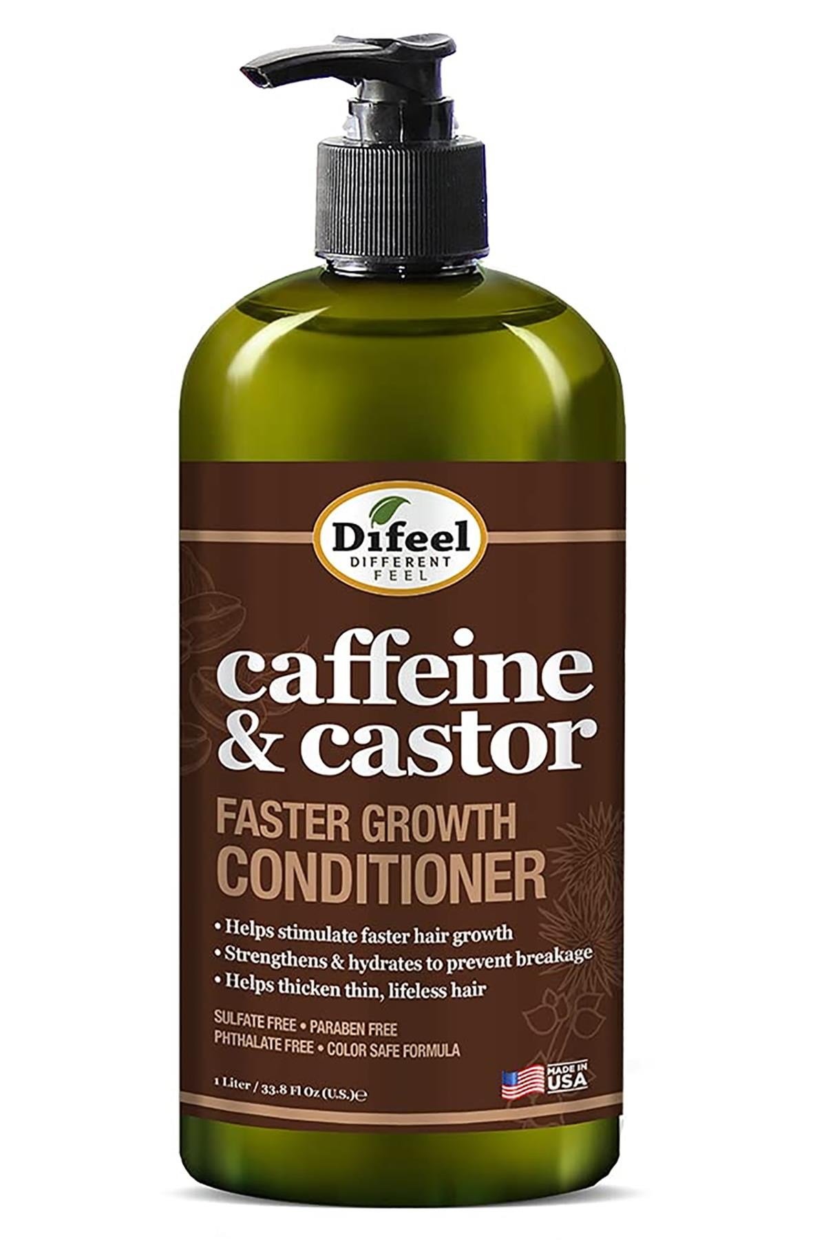 Difeel Caffeine & Castor Saç Uzamasını Destekleyen Saç Kremi 1LT