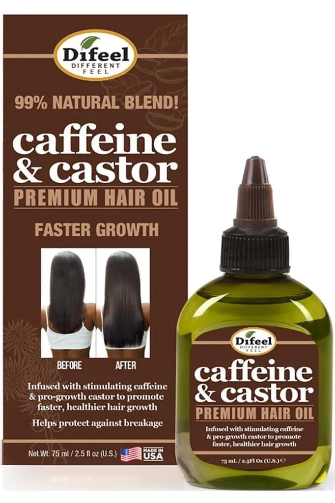 Difeel Caffeine & Castor Yavaş Uzayan Saçlara Özel Saç Bakım Yağı 75ML
