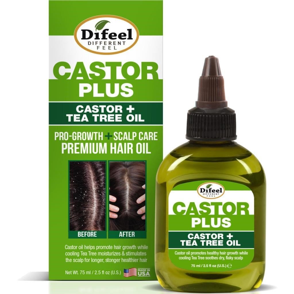 Difeel Castor + Tea Tree Oil Yavaş Uzayan Saçlara Özel Saç Bakım Yağı 75ML