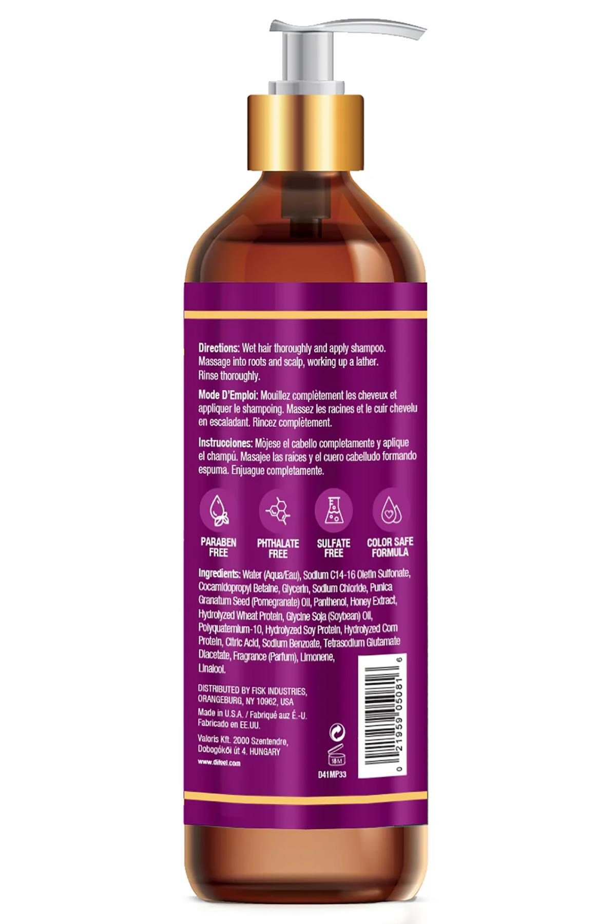Difeel Pomegranate & Manuka Honey Sülfatsız Şampuan 1LT