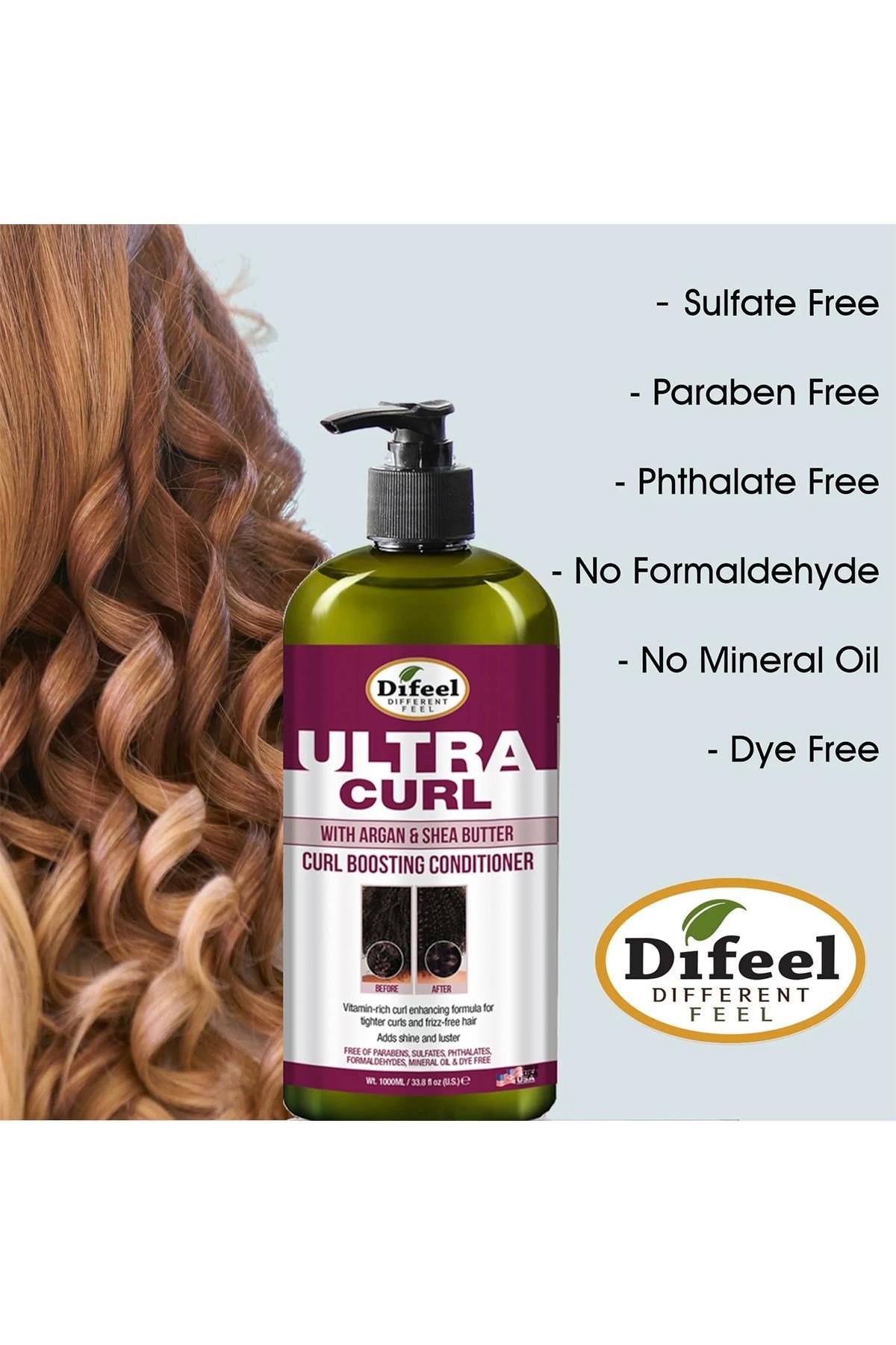 Difeel Ultra Curl Bukle Belirginleştirici Saç Kremi 1LT