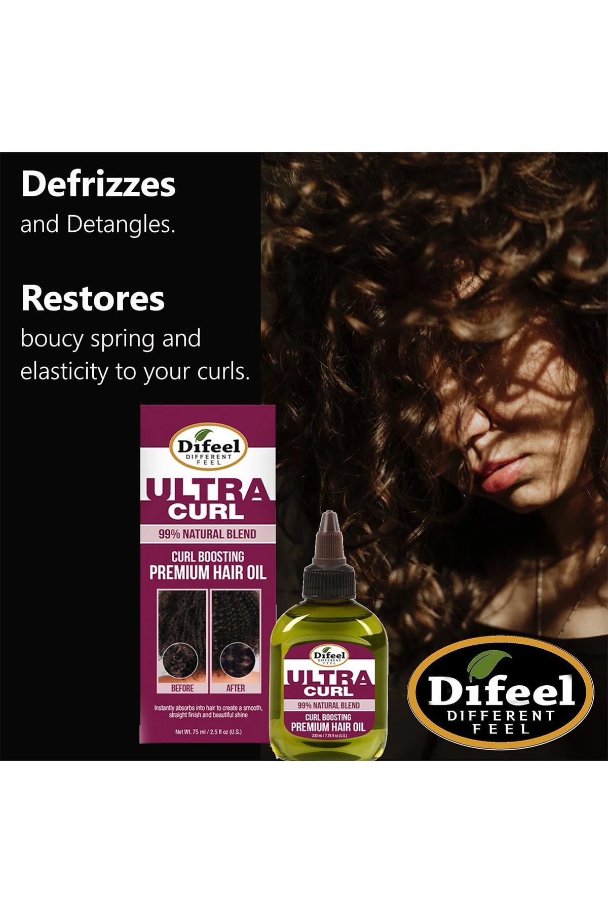 Difeel Ultra Curl Bukle Belirginleştirici Saç Bakım Yağı 75ML