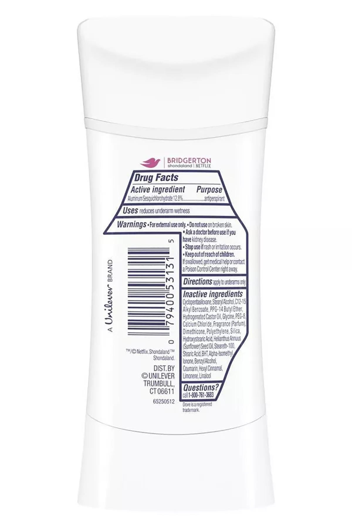 Dove Bridgerton Raspberry Rendezvous Antiperspirant Stick Deodorant 74GR