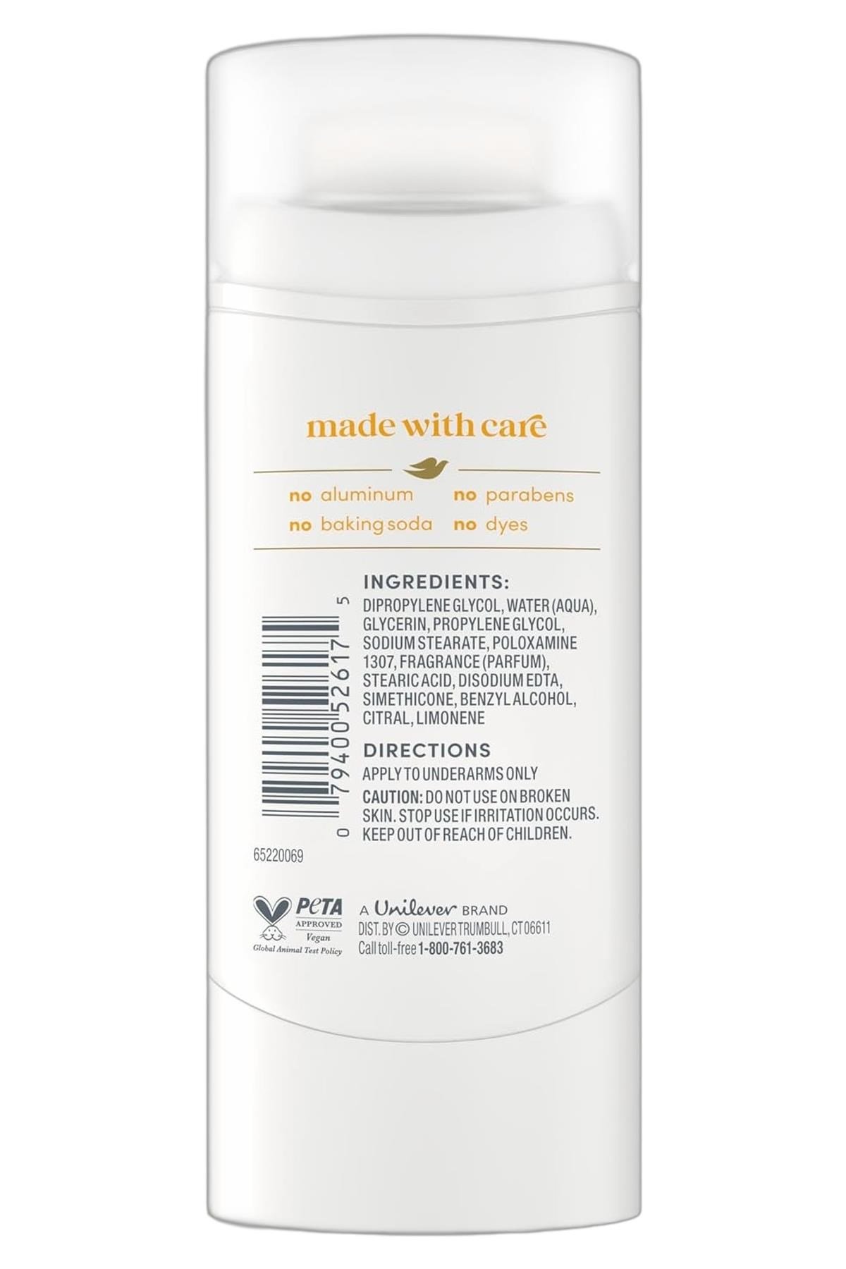 Dove Citrus Pop Alüminyumsuz Stick Deodorant 68GR