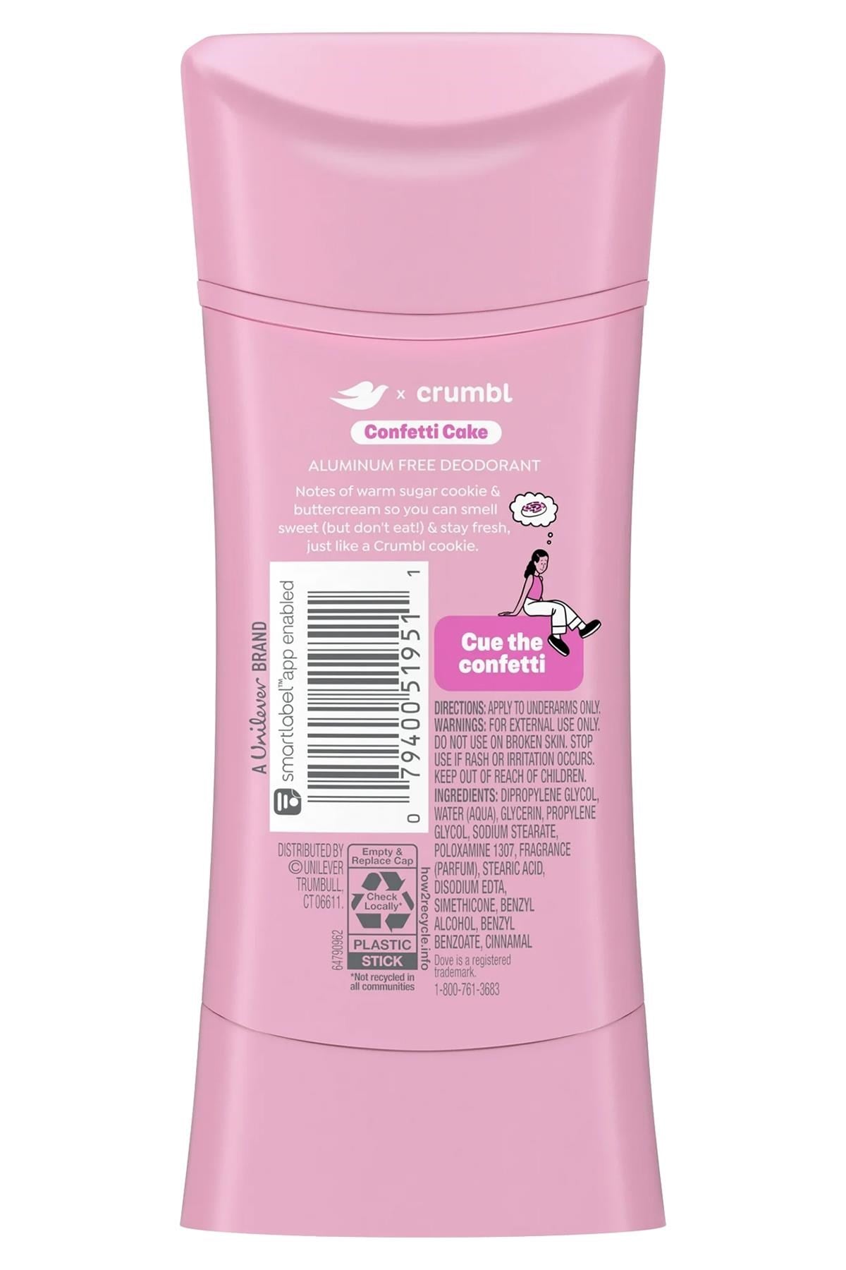 Dove Crumbl Confetti Cake Alüminyumsuz Stick Deodorant 74GR