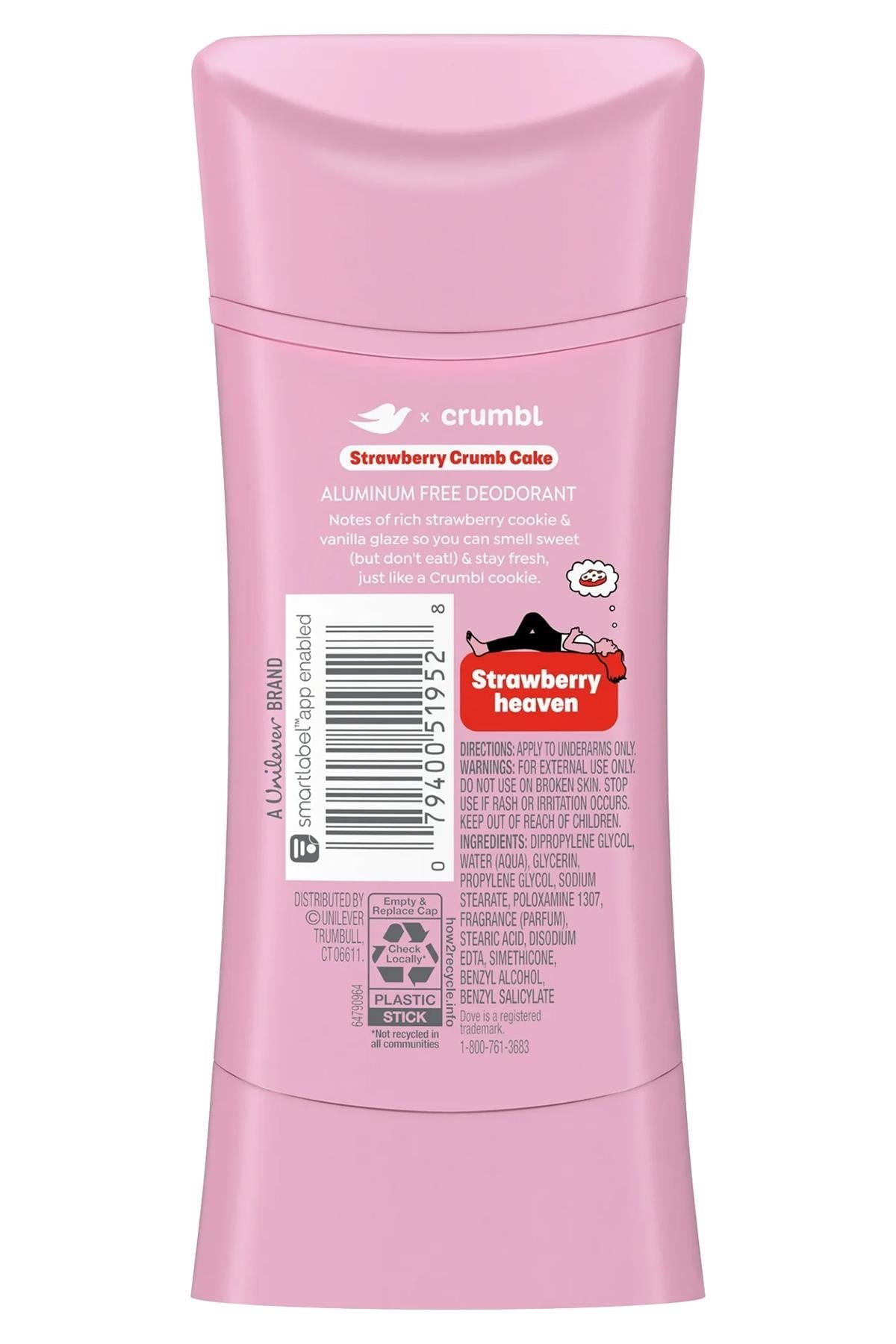 Dove Crumbl Strawberry Crumb Cake Alüminyumsuz Stick Deodorant 74GR