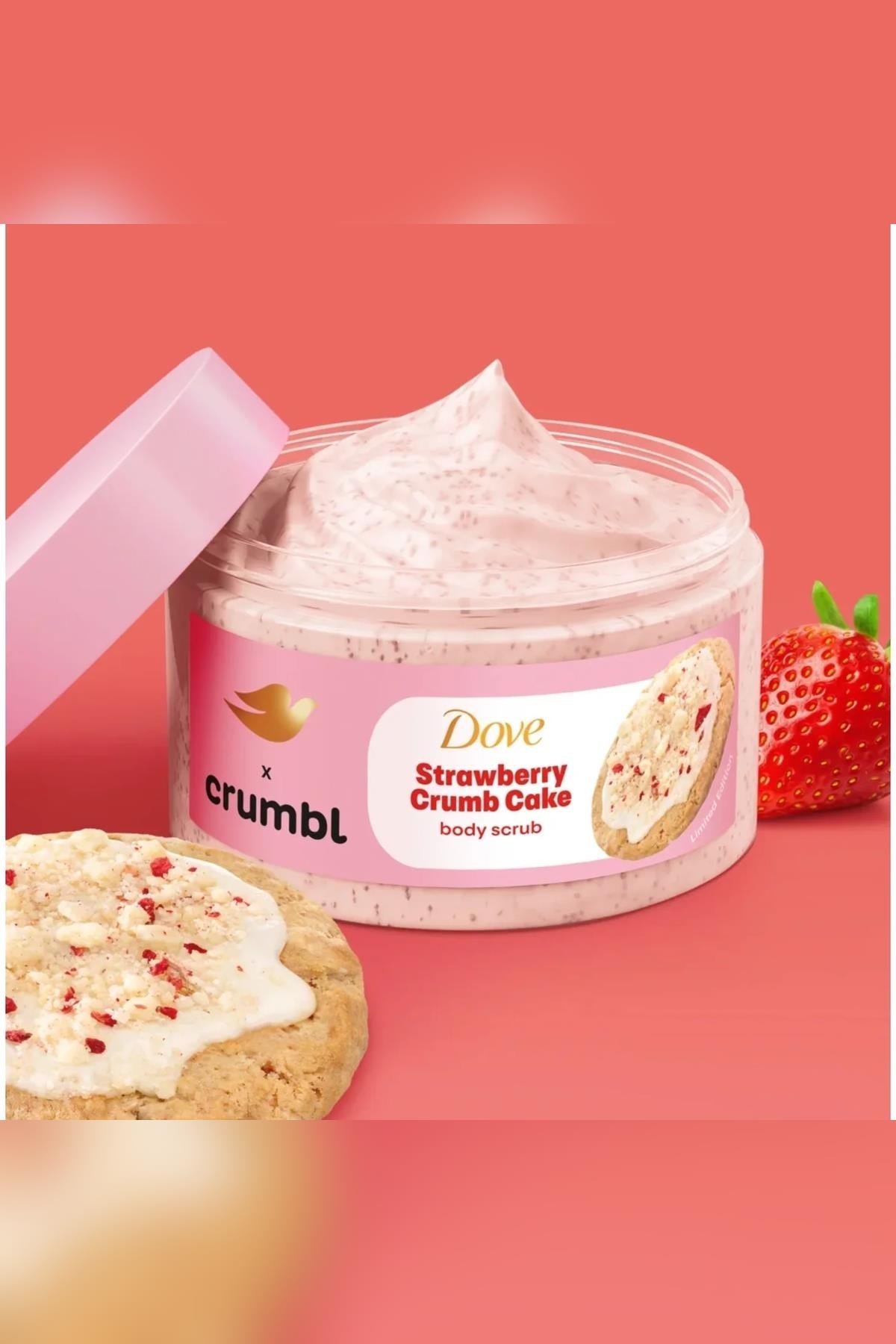 Dove Crumbl Strawberry Crumb Cake Vücut Peelingi 425GR