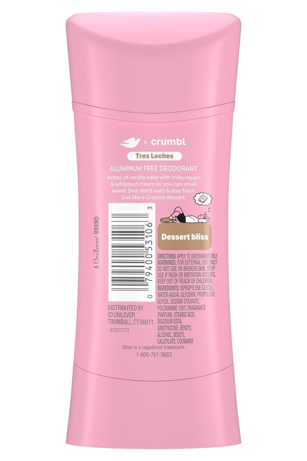 Dove Crumbl Tres Leches Alüminyumsuz Stick Deodorant 74GR