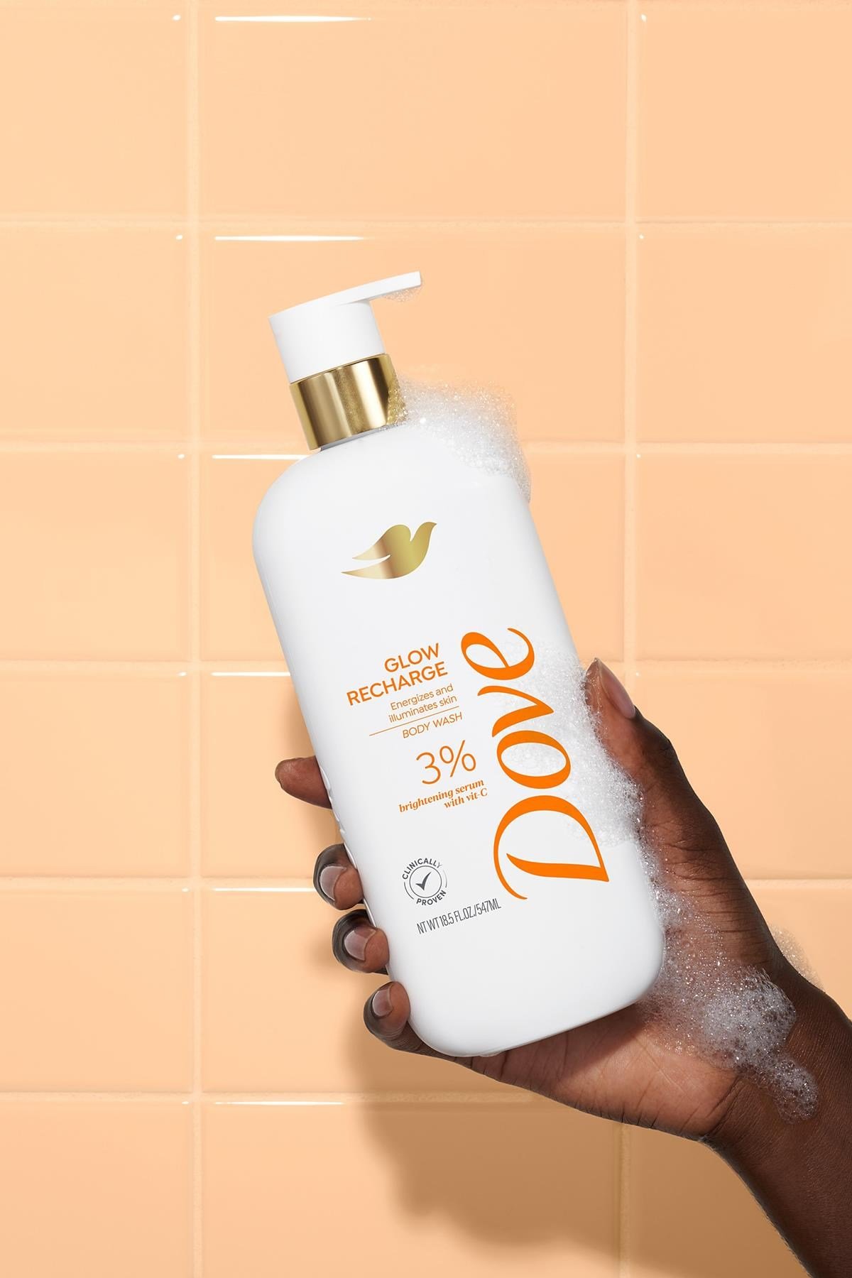 Dove Glow Recharge %3 Brightening Serum Vücut Şampuanı 547ML