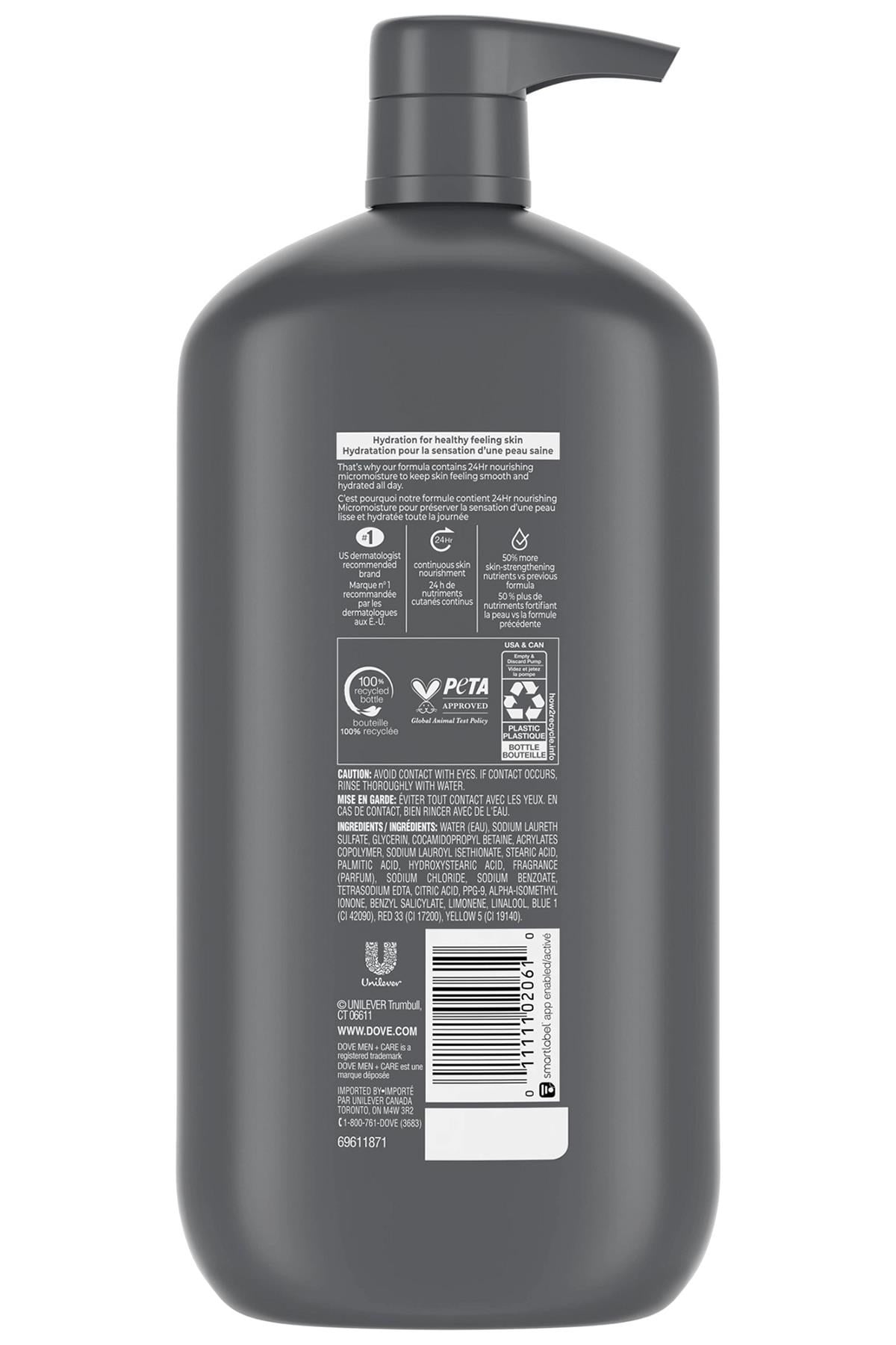 Dove Men Hydrating Clean Comfort Vücut + Yüz Yıkama 887ML