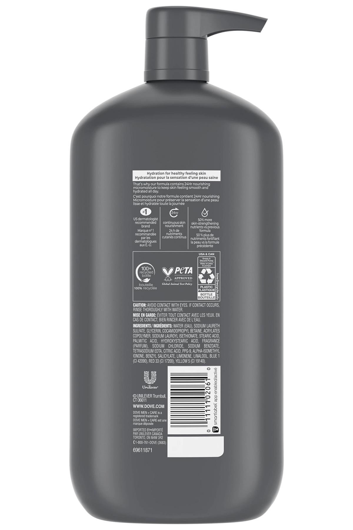 Dove Men Hydrating Clean Comfort Vücut + Yüz Yıkama 887ML
