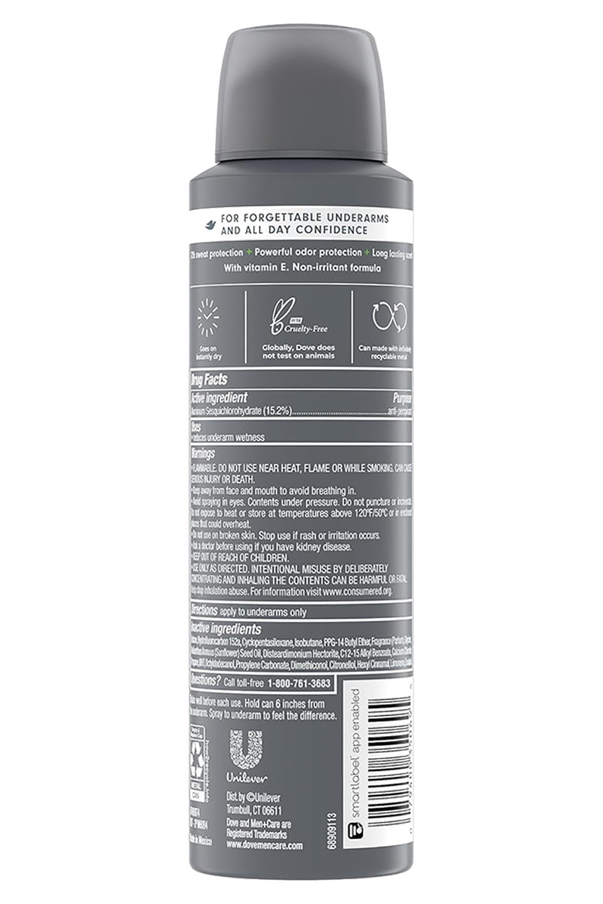 Dove Men+Care Extra Fresh Antiperspirant Sprey Deodorant 107GR