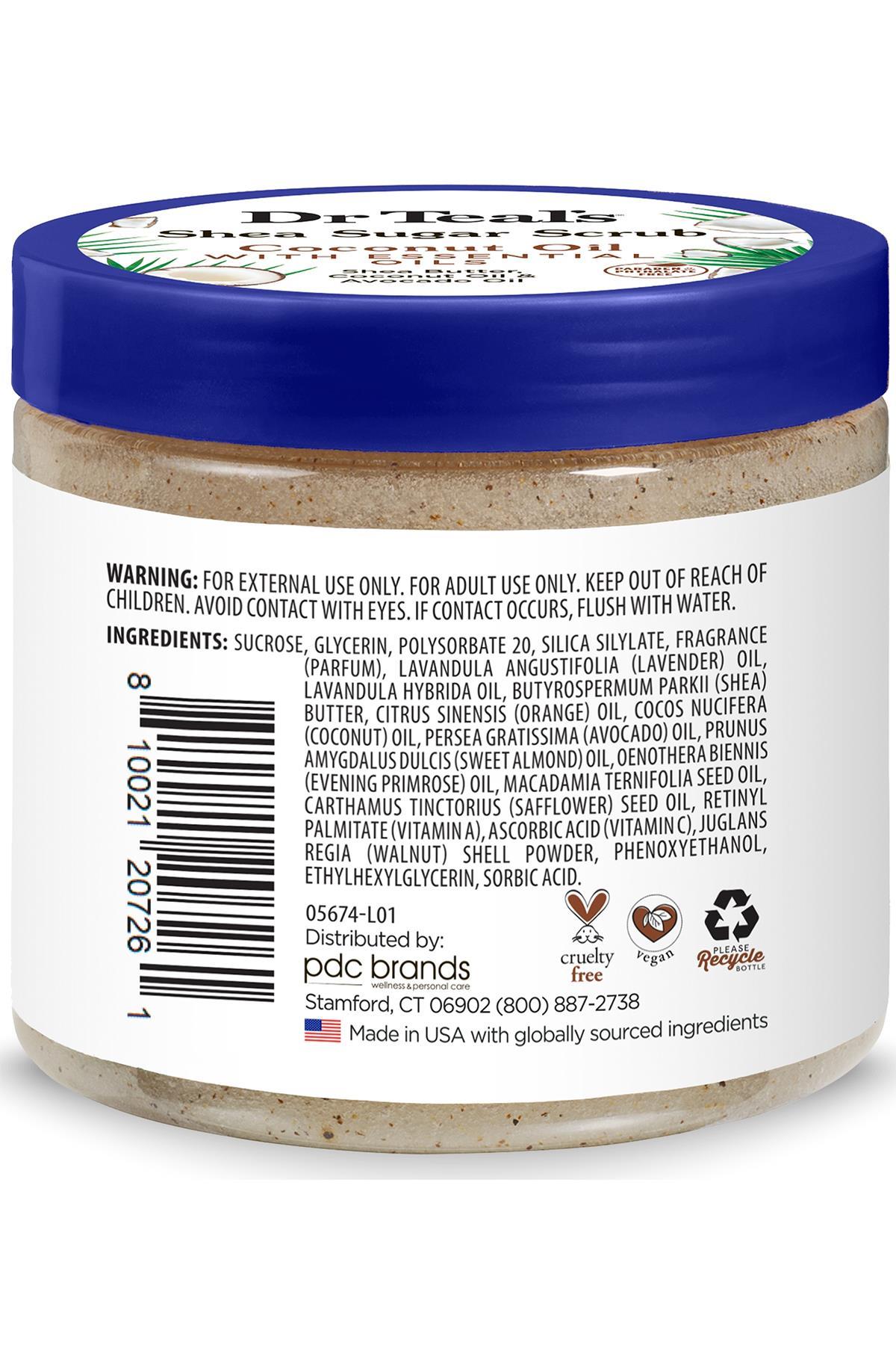 Dr.Teal's Shea Sugar Scrub Coconut Oil Vücut Şeker Peeling 538GR