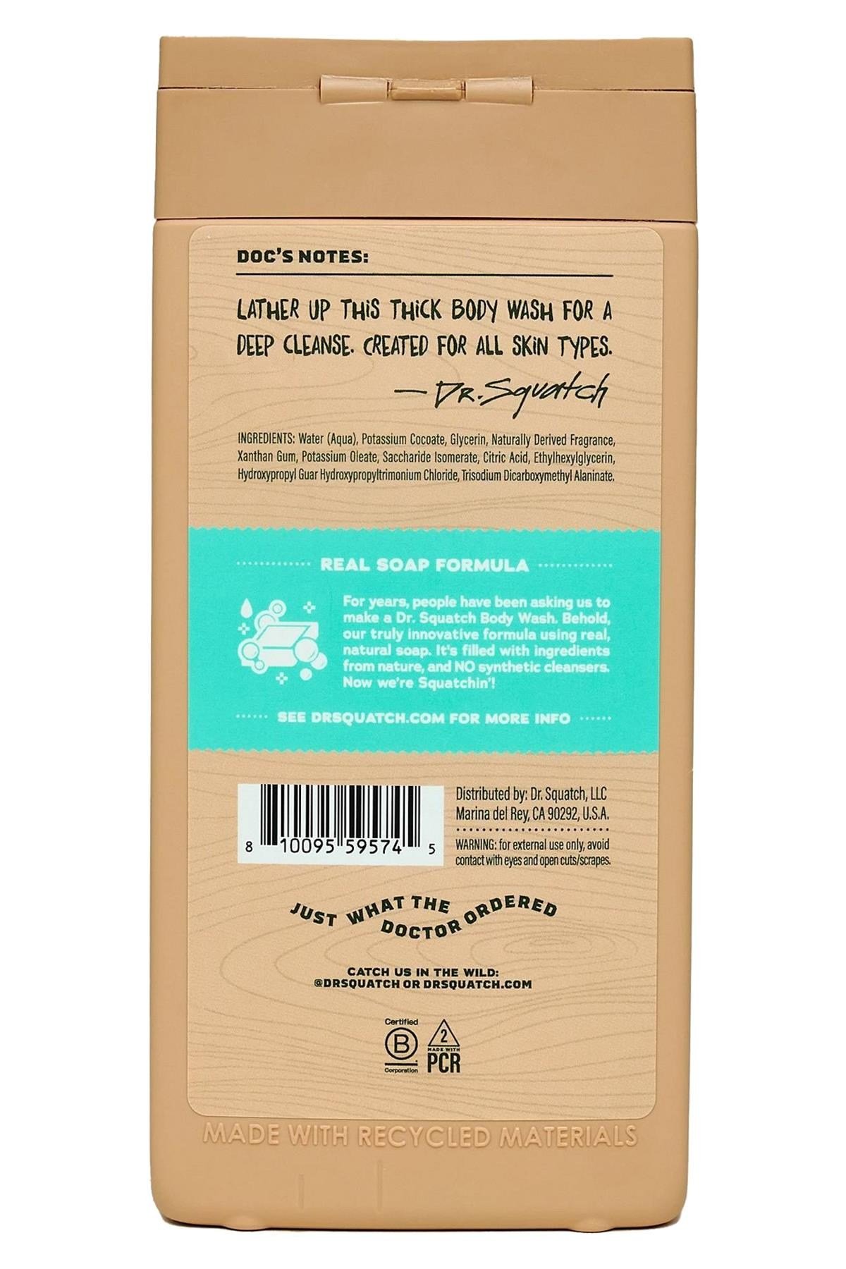 Dr.Squatch Men's Coconut Castaway Duş Jeli 414ML