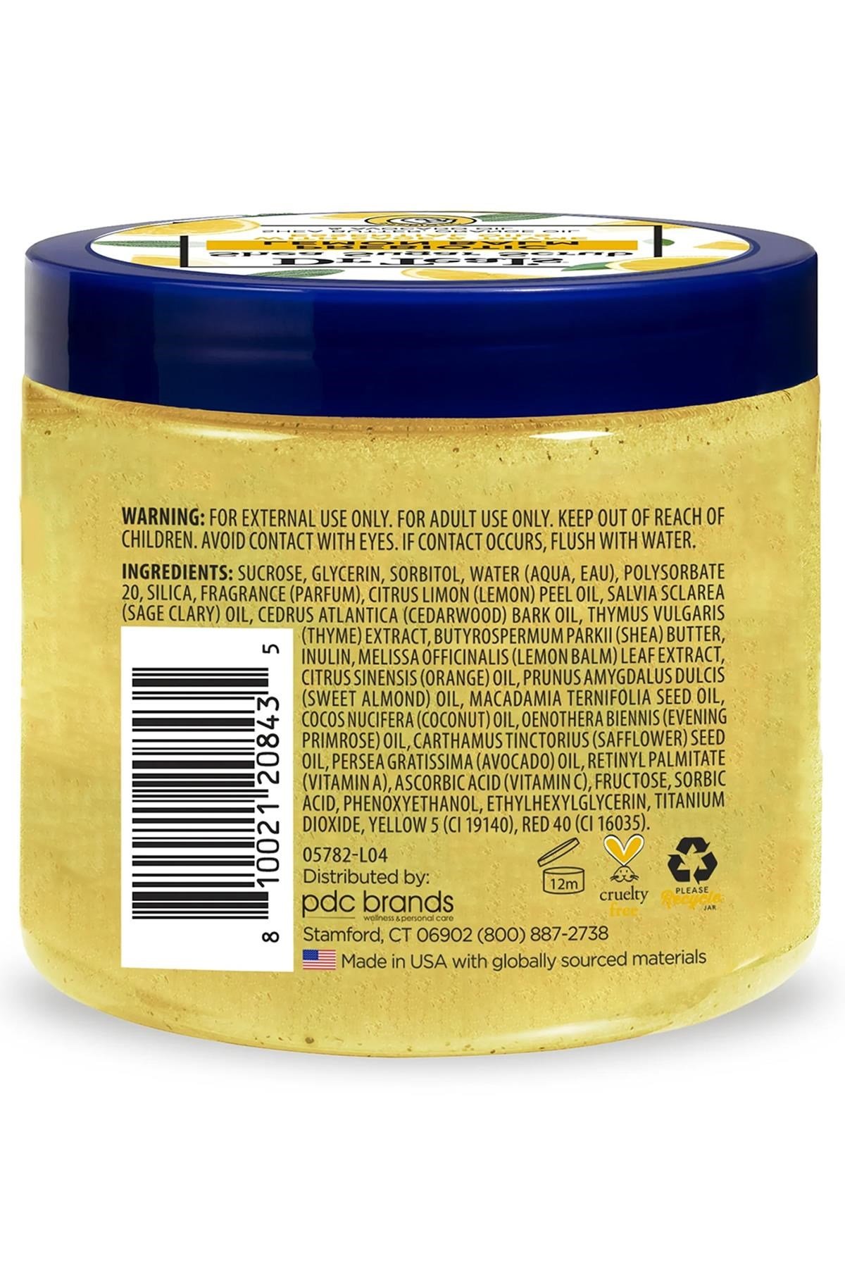 DR.Teals Prebiotic Lemon Balm Shea Sugar Scrub Vücut Peelingi 538GR