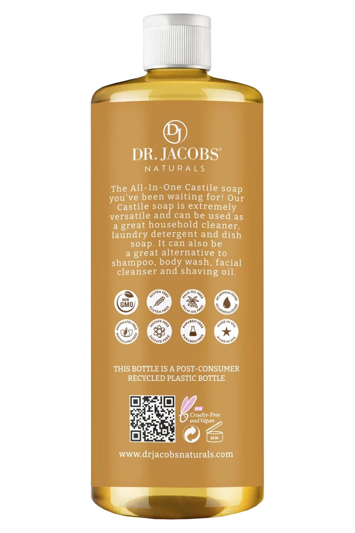 Dr. Jacobs Naturals Portakal ve Zencefil Özlü Çok Amaçlı Bitkisel Kastil Sabun 946ML