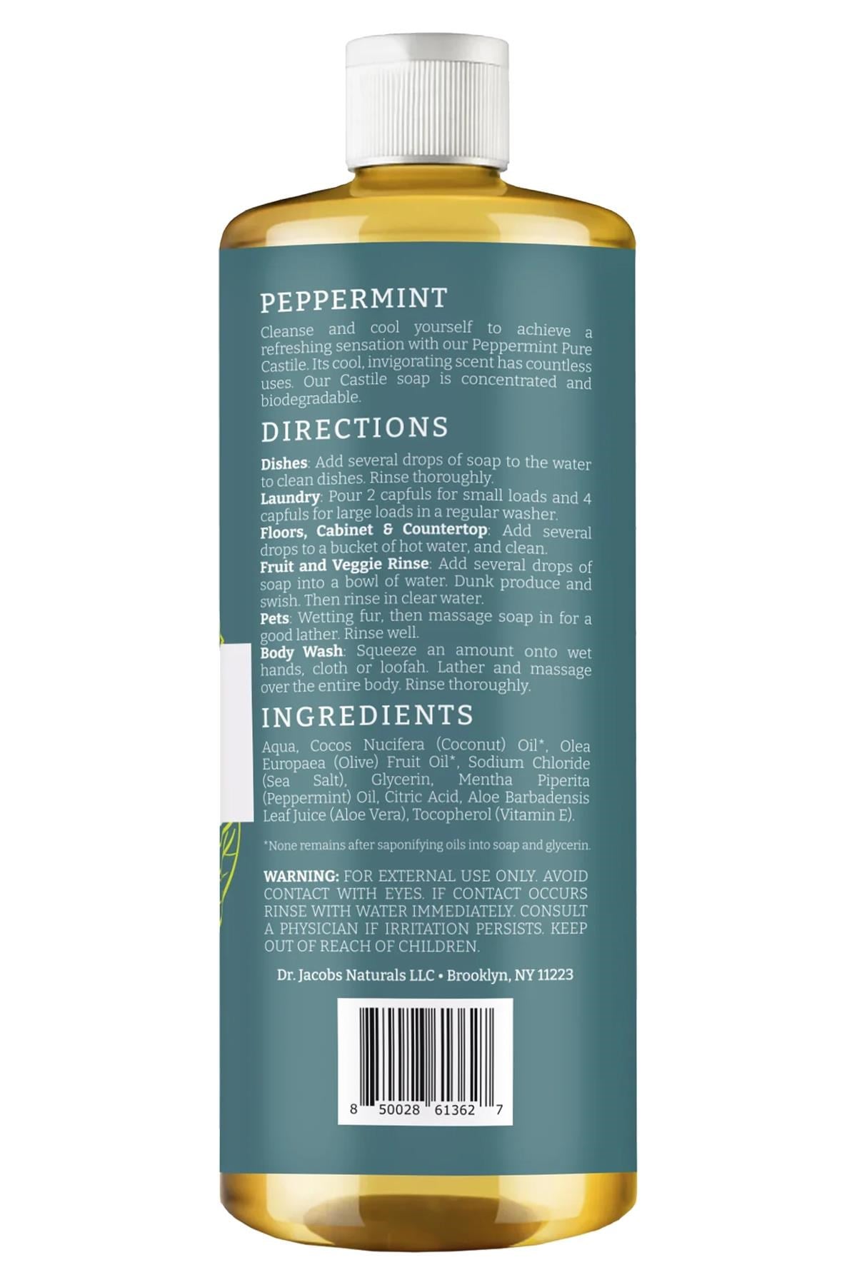 Dr. Jacobs Naturals Nane Özlü Çok Amaçlı Bitkisel Kastil Sabun 946ML