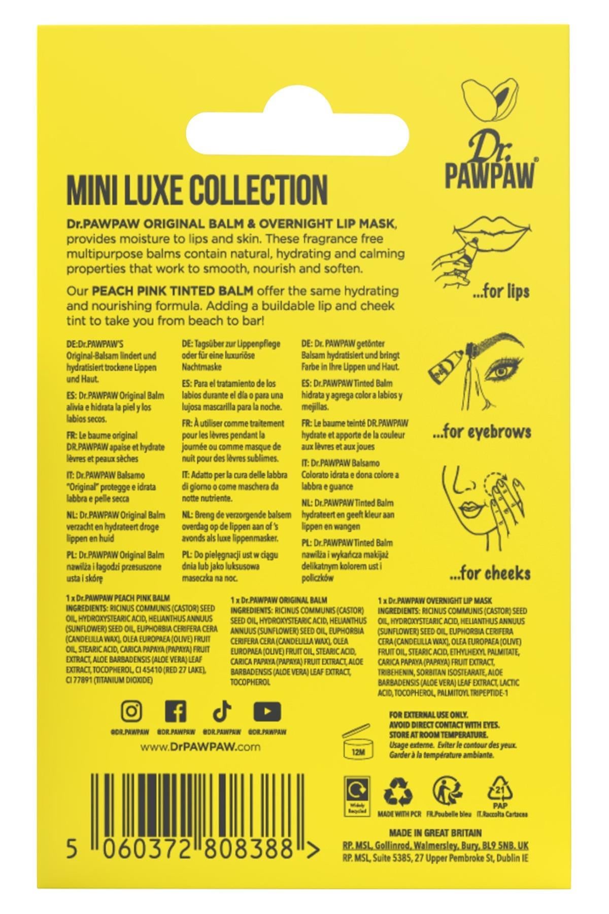 Dr.Pawpaw Mini Luxe Collection Dudak Bakım Paketi 3 Adet