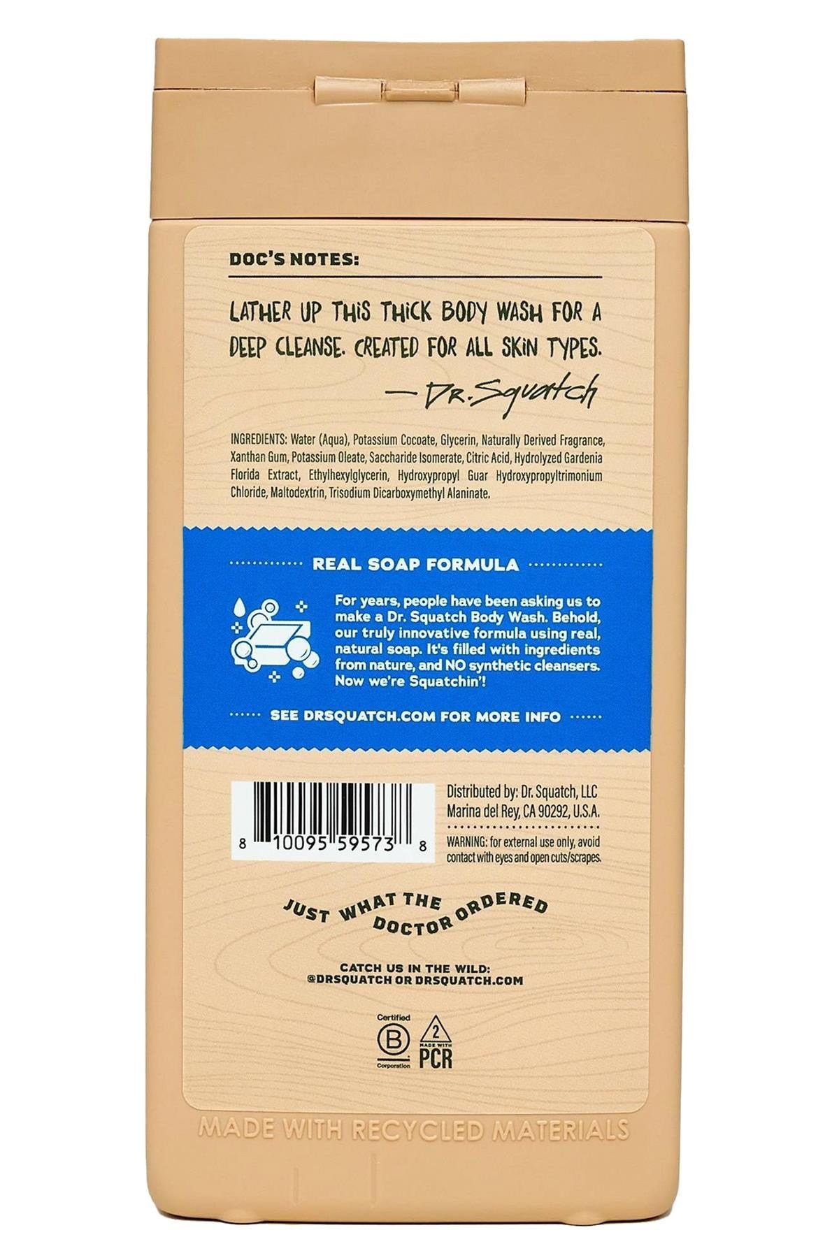Dr.Squatch Men's Fresh Falls Duş Jeli 414ML