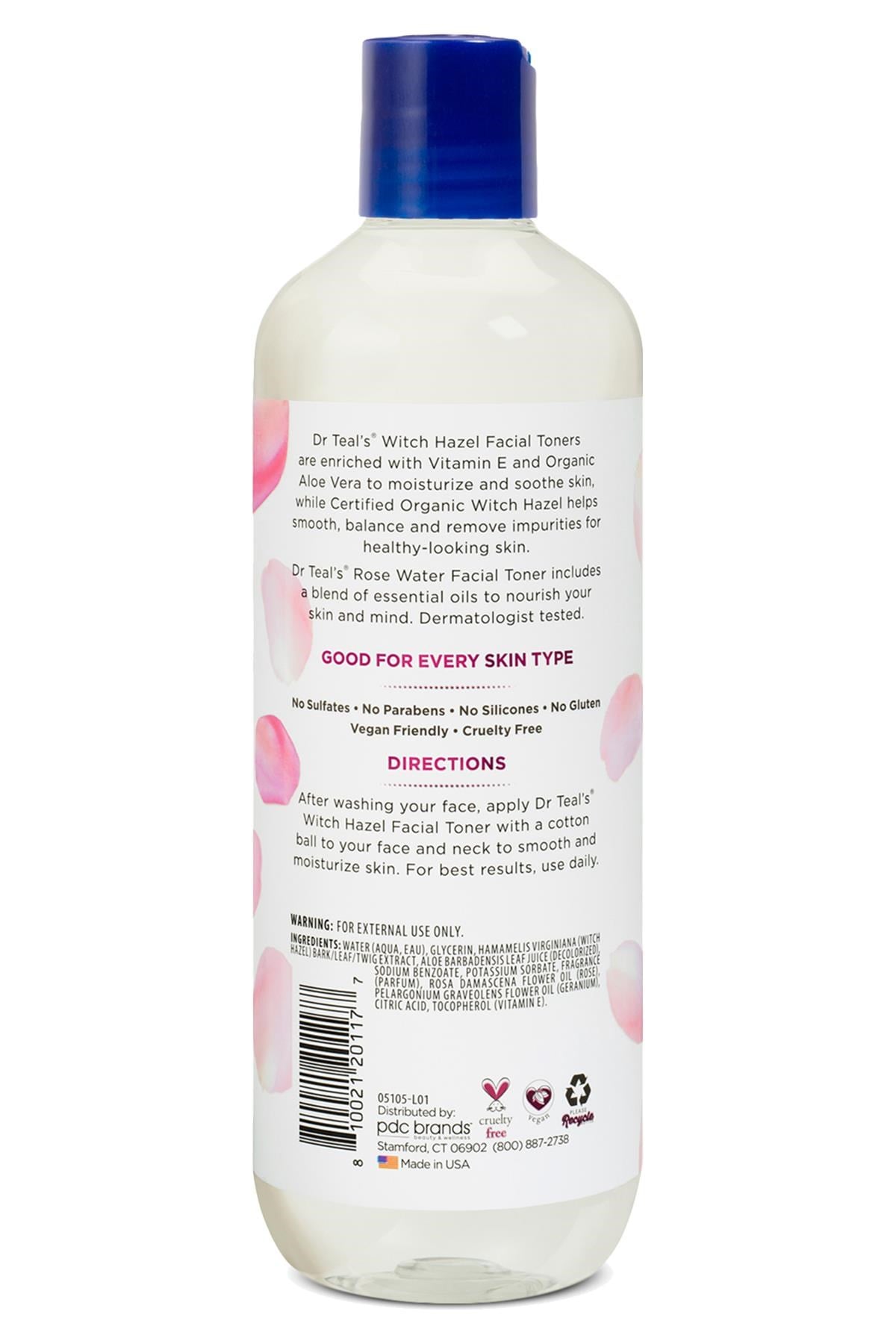 Dr.Teals Cadı Fındığı ve Gül Suyu Yüz Toniği 473ML