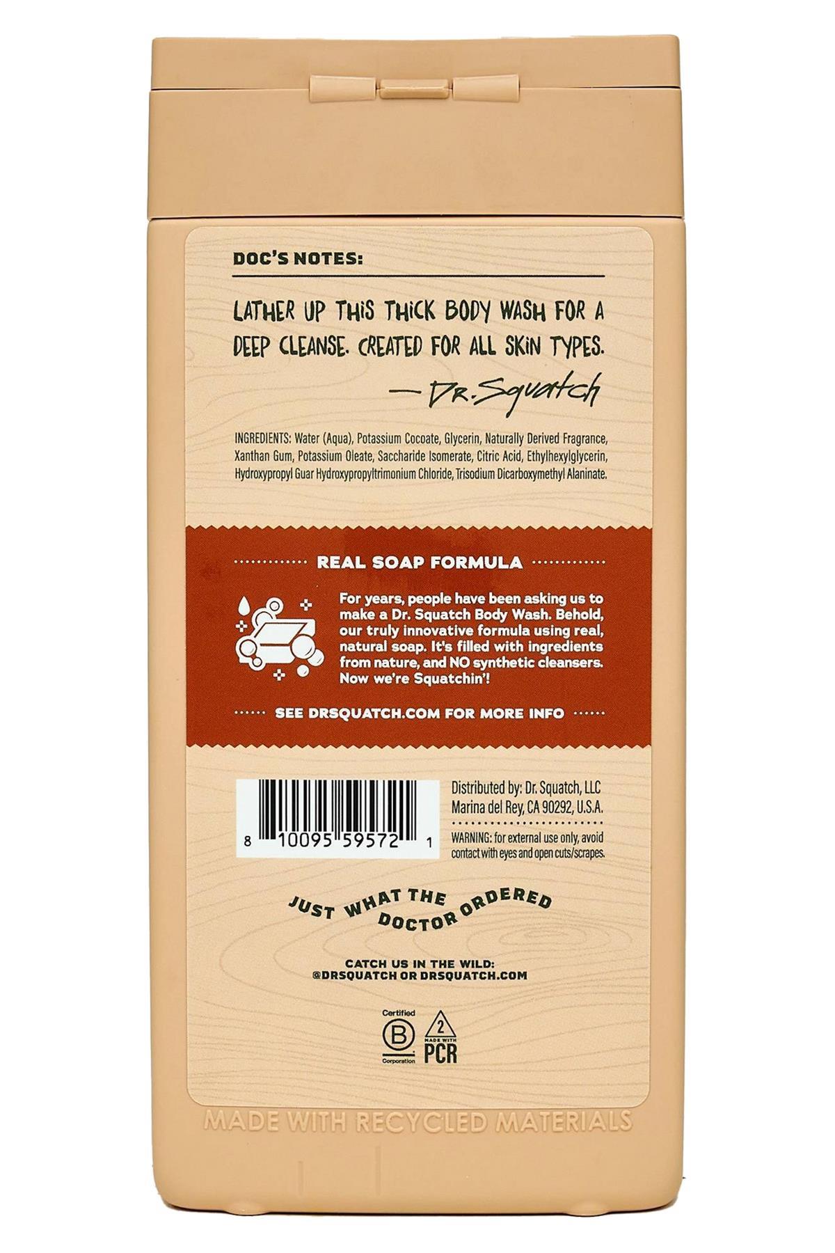 Dr.Squatch Men's Wood Barrel Bourbon Duş Jeli 414ML
