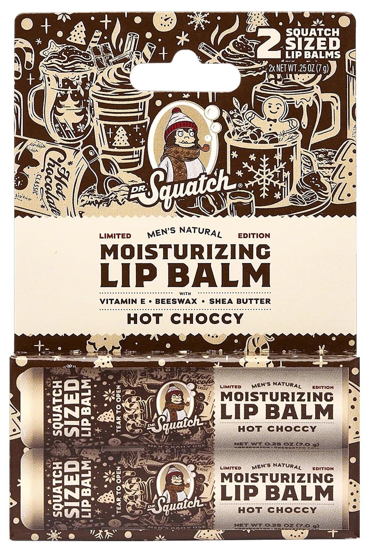 Dr.Squatch Men's Hot Choccy Nemlendirici Dudak Balsamı 2x7GR