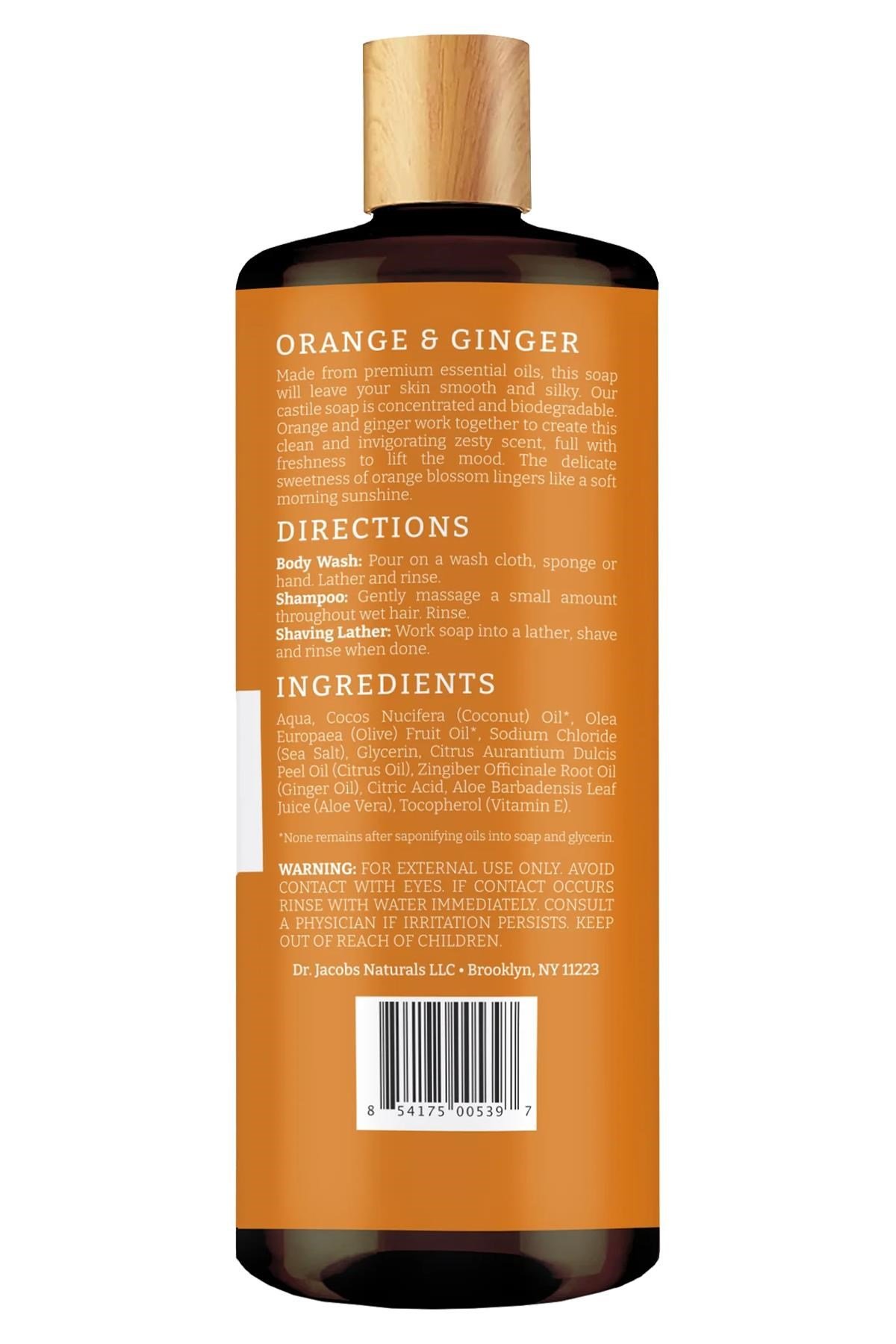 Dr. Jacobs Naturals Portakal ve Zencefil Özlü Bitkisel Duş Jeli 946ML