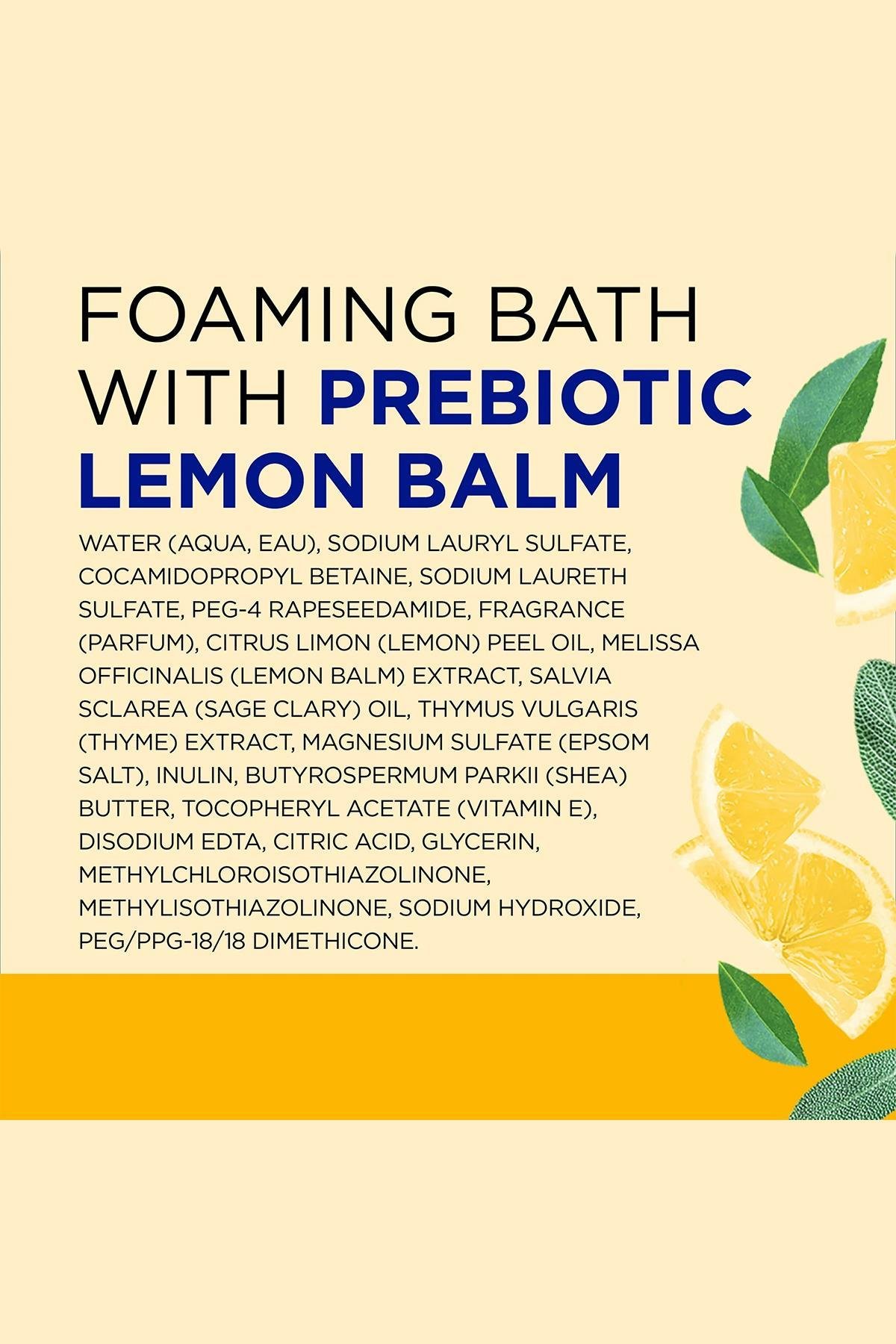 Dr.Teals Prebiotic Lemon Balm Banyo Köpüğü 1000ML