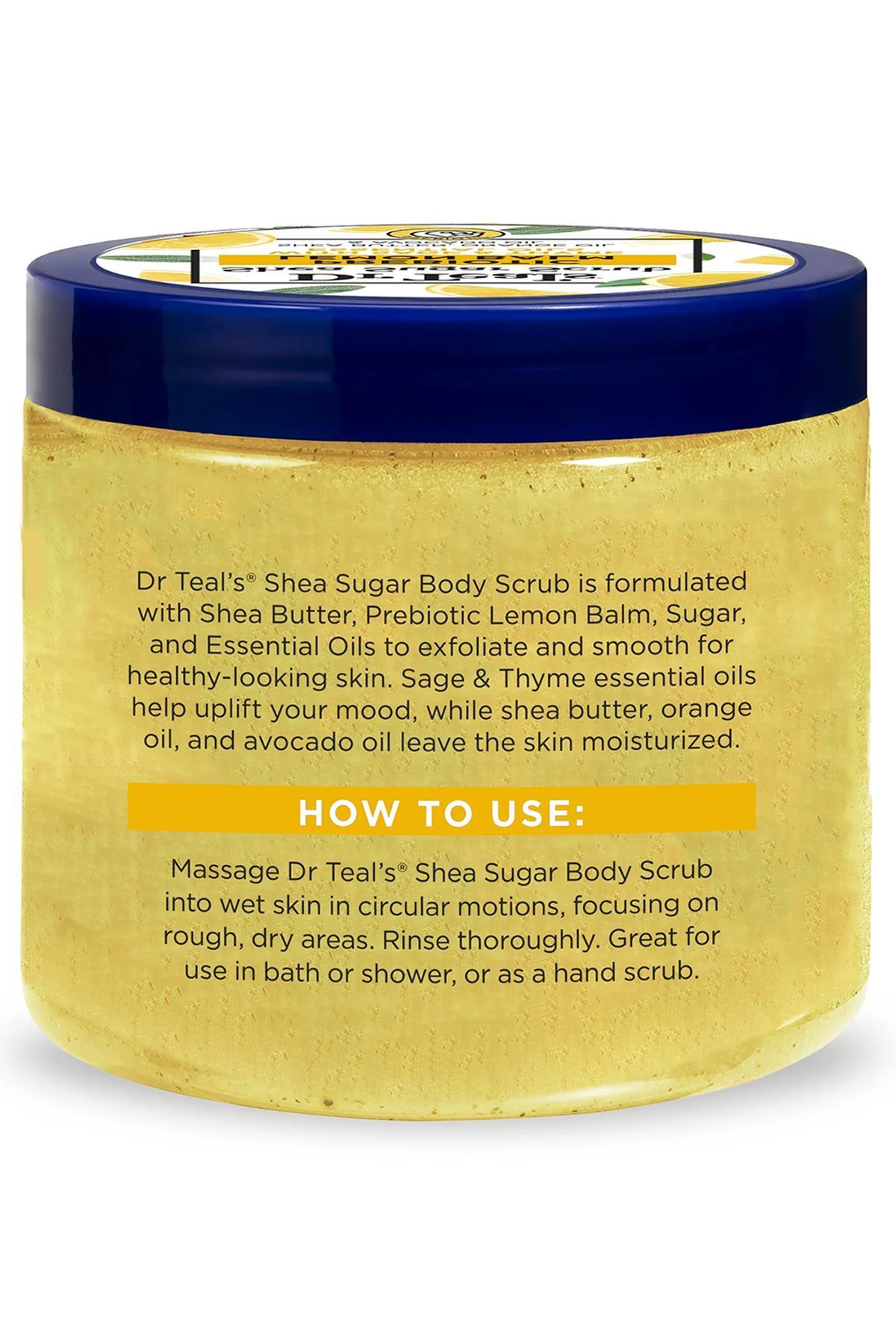 DR.Teals Prebiotic Lemon Balm Shea Sugar Scrub Vücut Peelingi 538GR