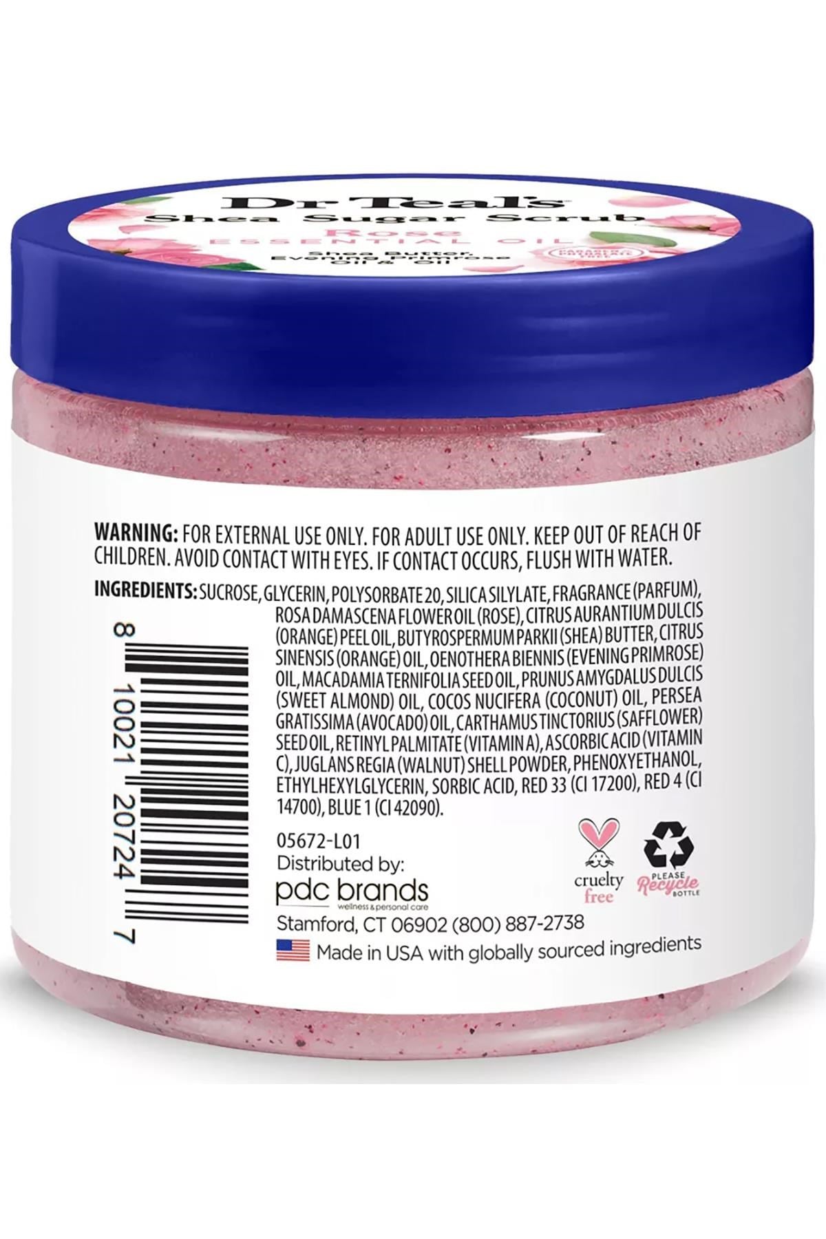 Dr.Teal's Shea Sugar Scrub Rose Vücut Şeker Peeling 538GR