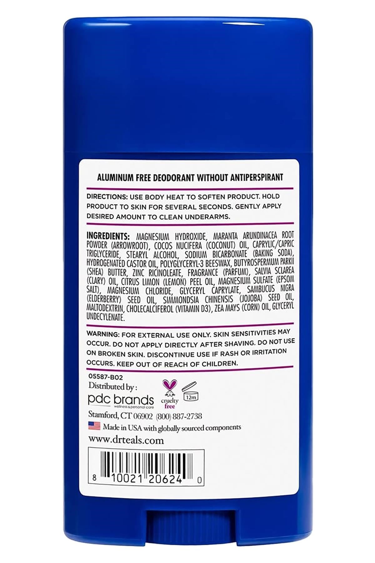 Dr.Teals Elderberry Alüminyum İçermeyen Stick Deodorant 75GR